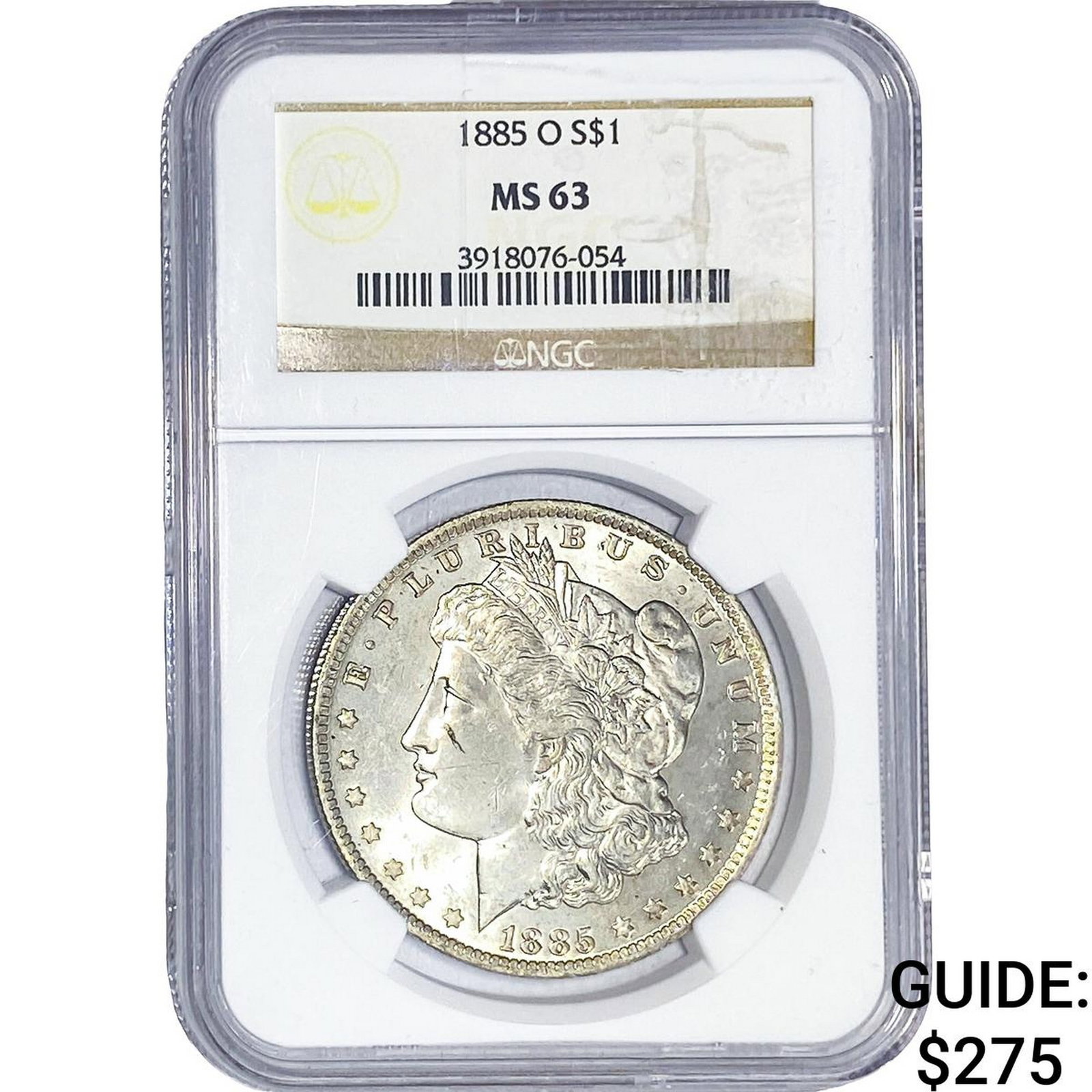 1885-O Morgan Silver Dollar NGC MS63: 1885-O Morgan Silver Dollar NGC MS63