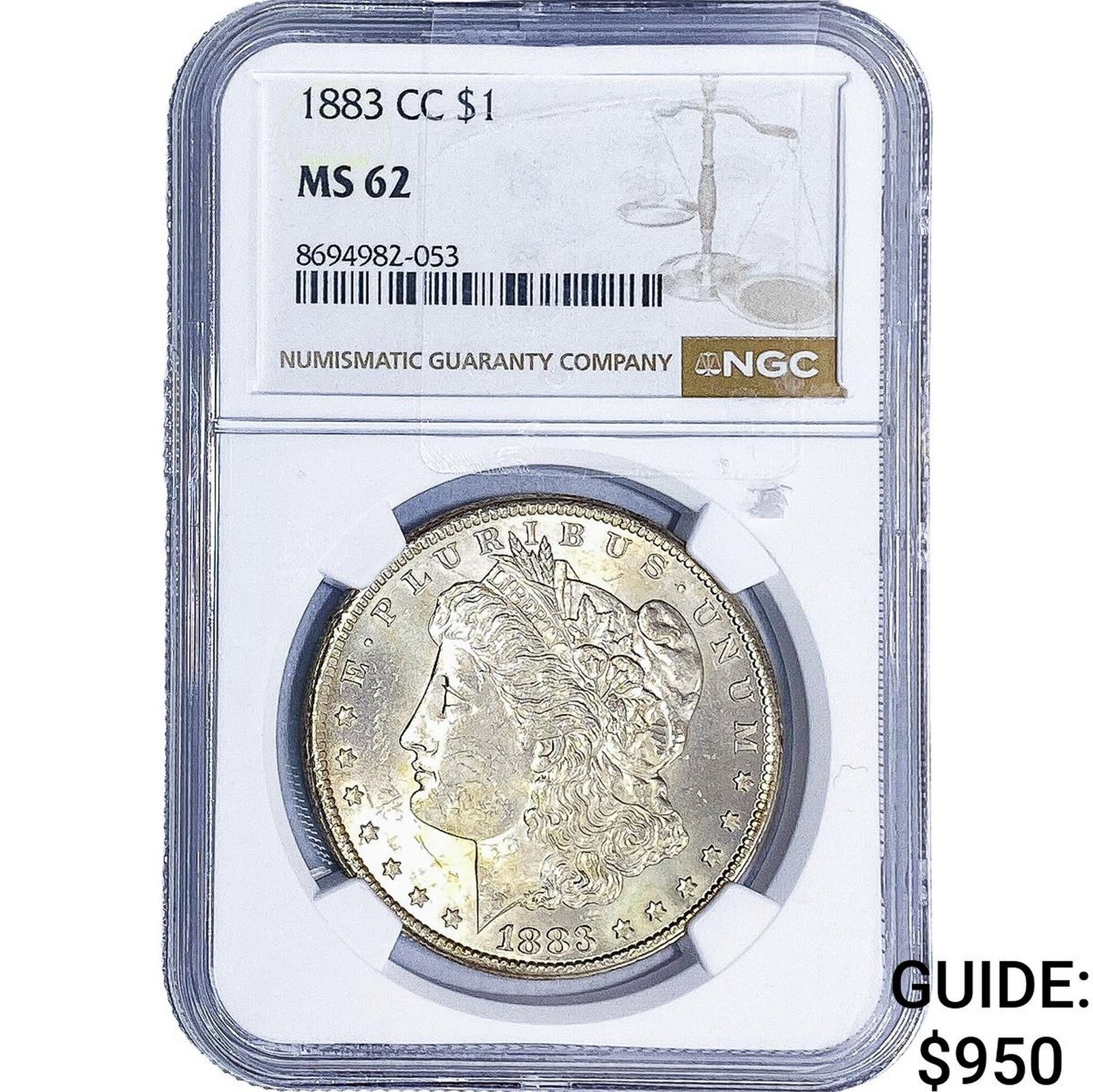 1883-CC Morgan Silver Dollar NGC MS62 (1 of 2)