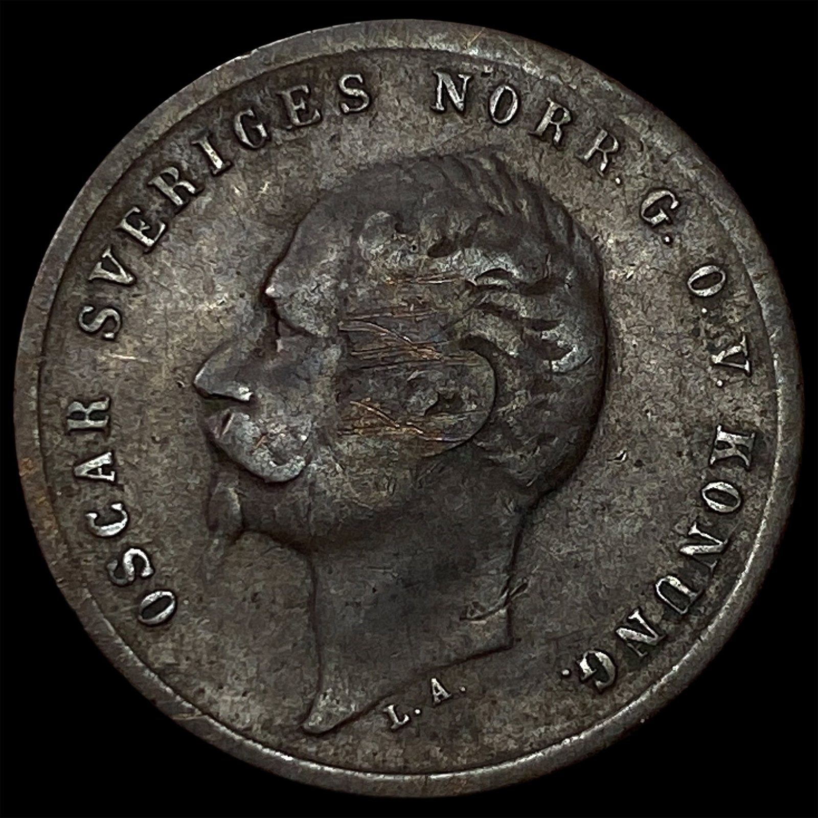 1857 Sweden Bronze 1 Ore (1 of 2)