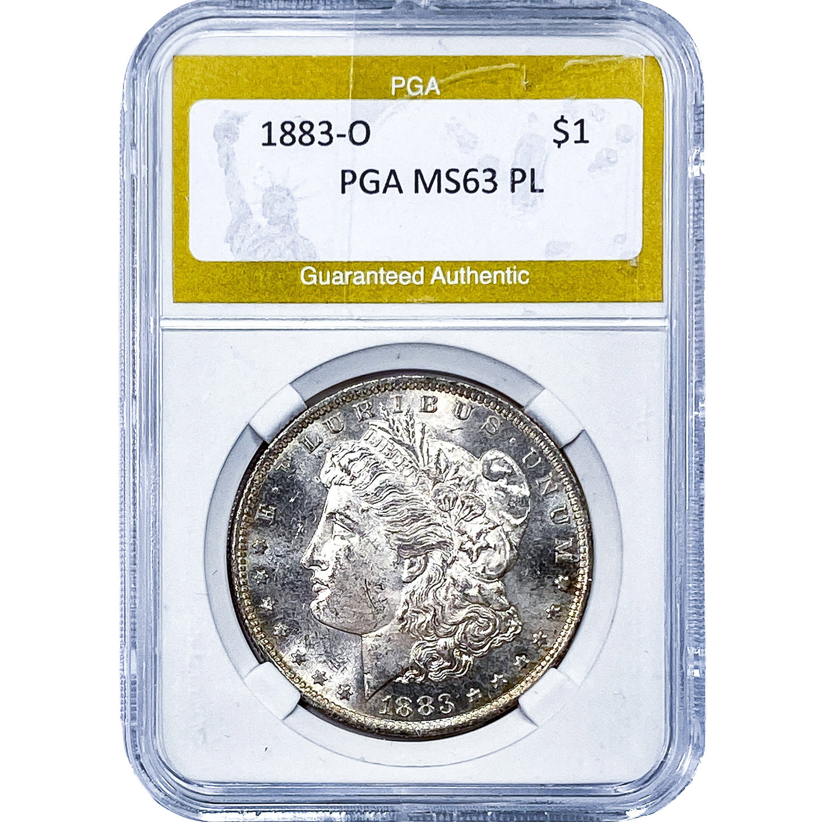 1883-O Morgan Silver Dollar PGA MS63 PL (1 of 2)