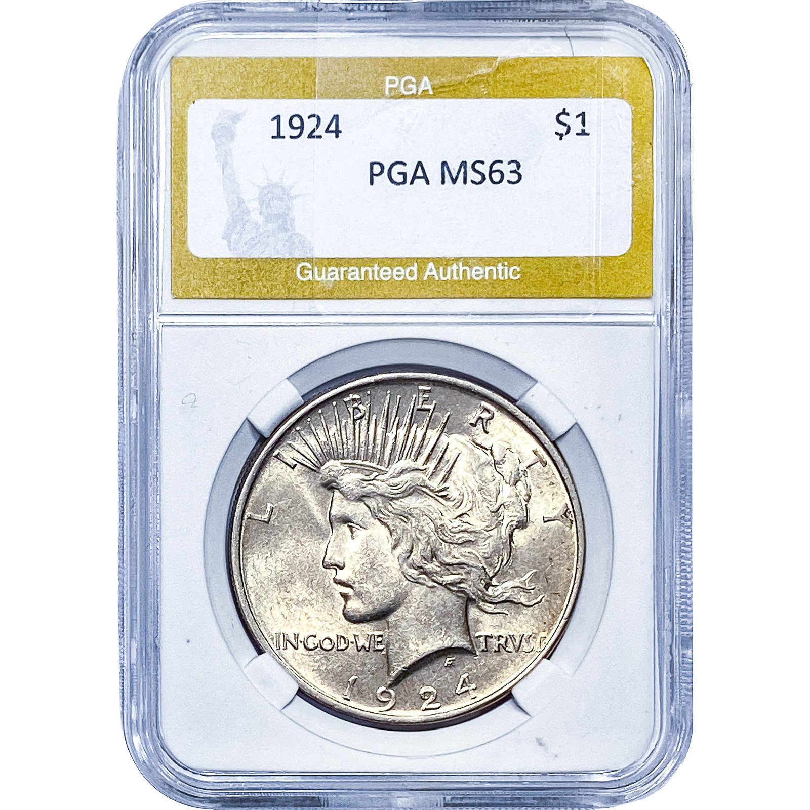 1924 Silver Peace Dollar PGA MS63 (1 of 2)