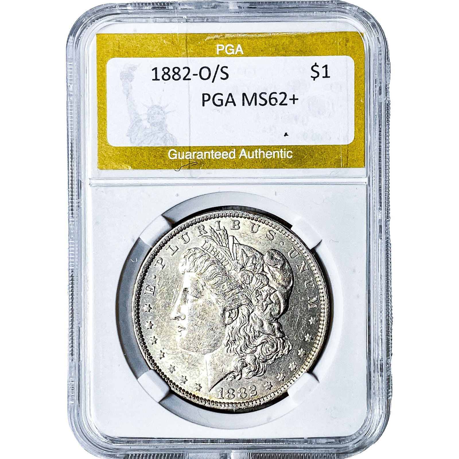 1882-O/S Morgan Silver Dollar PGA MS62+ (1 of 2)