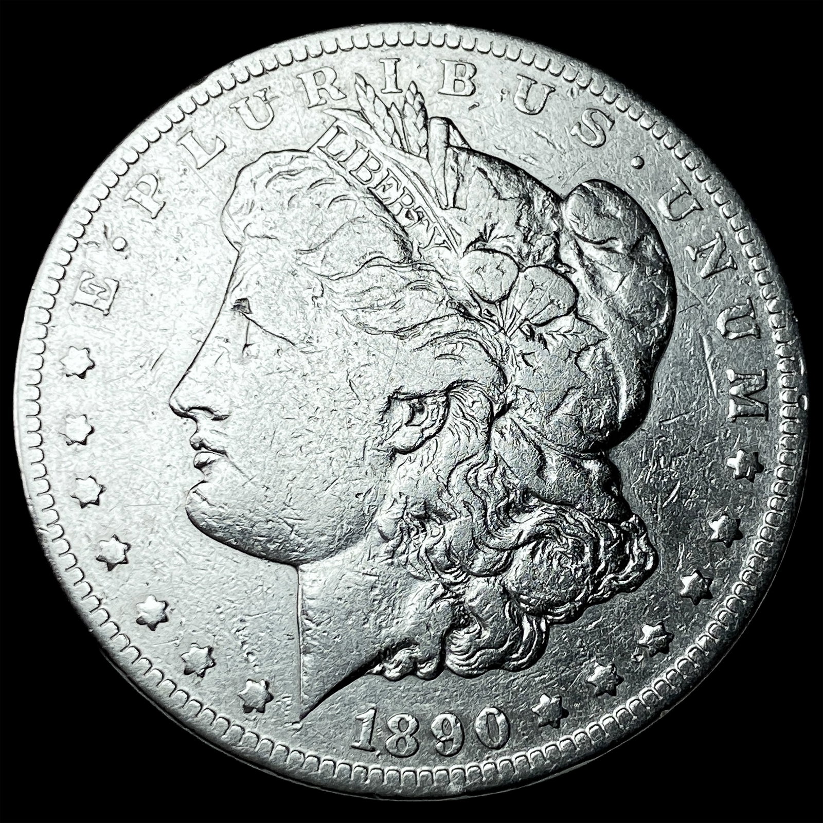 1890-CC Silver Morgan Dollar NEARLY UNCIRCULATED: 1890-CC Silver Morgan Dollar NEARLY UNCIRCULATED