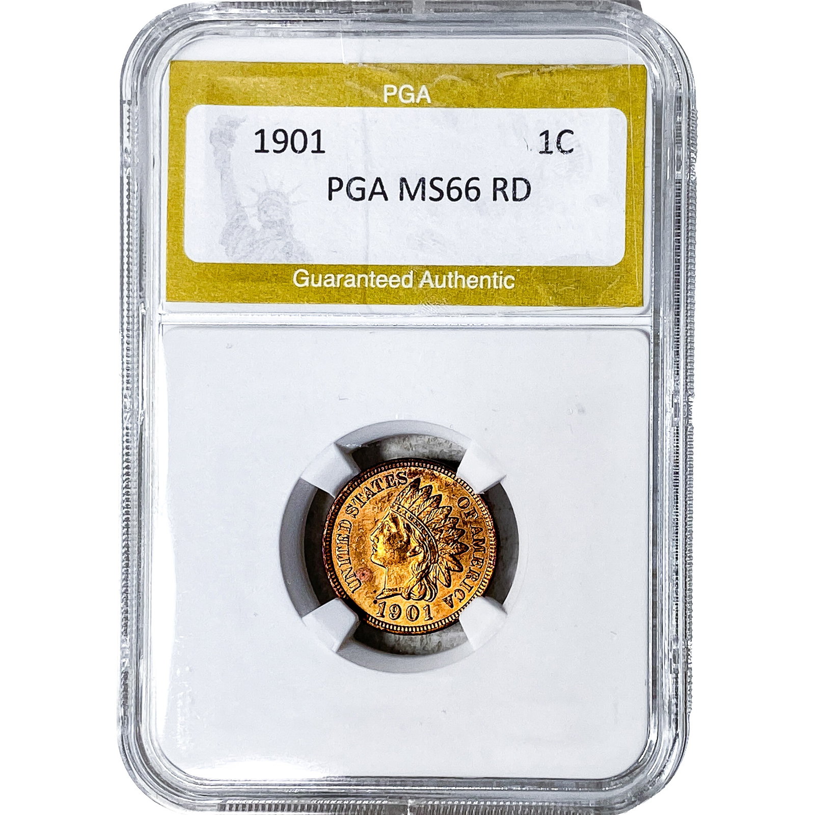 1901 Indian Head Cent PGA MS66 RD (1 of 2)