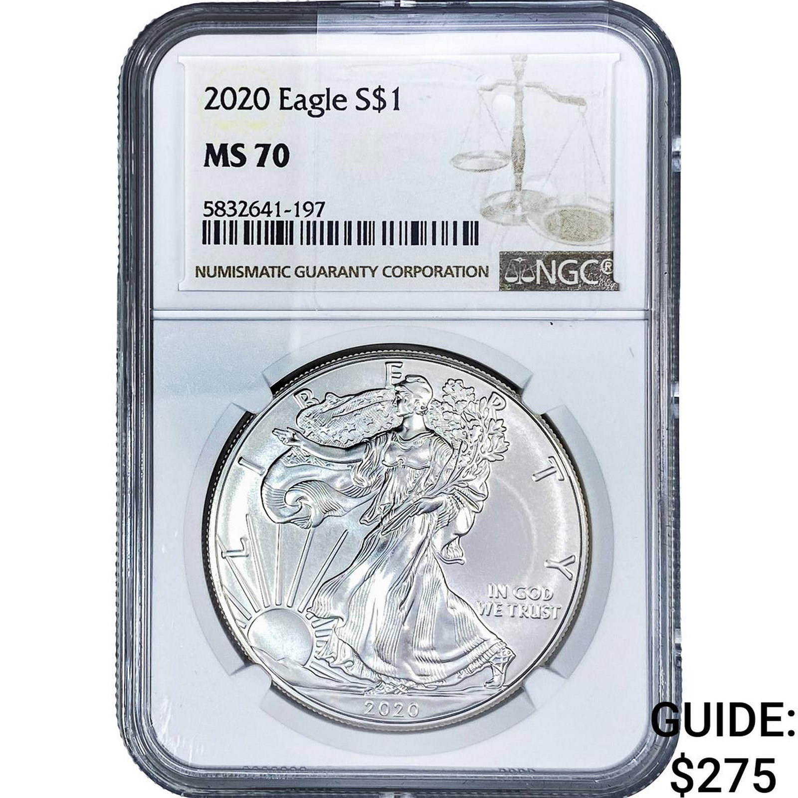 2020 Silver Eagle NGC MS70: 2020 Silver Eagle NGC MS70