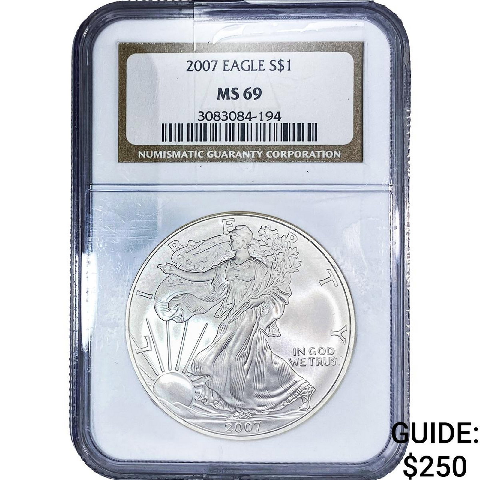 2007 Silver Eagle NGC MS69 (1 of 2)