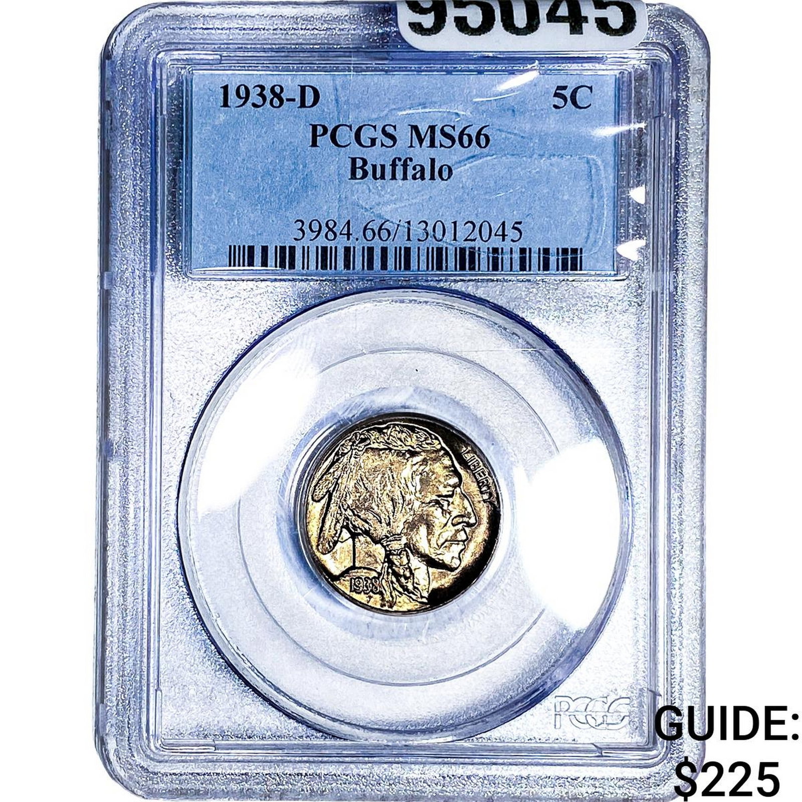 1938-D Buffalo Nickel PCGS MS66: 1938-D Buffalo Nickel PCGS MS66