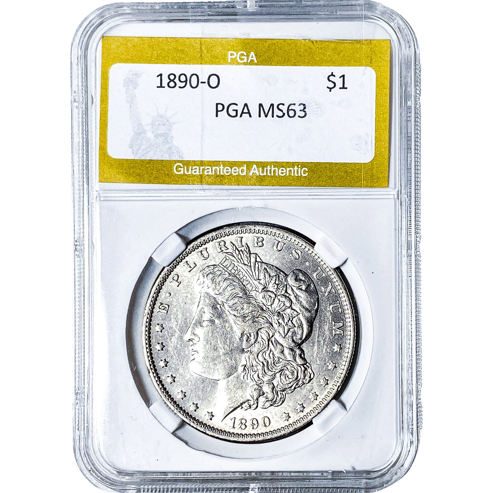 1890-O Morgan Silver Dollar PGA MS63: 1890-O Morgan Silver Dollar PGA MS63