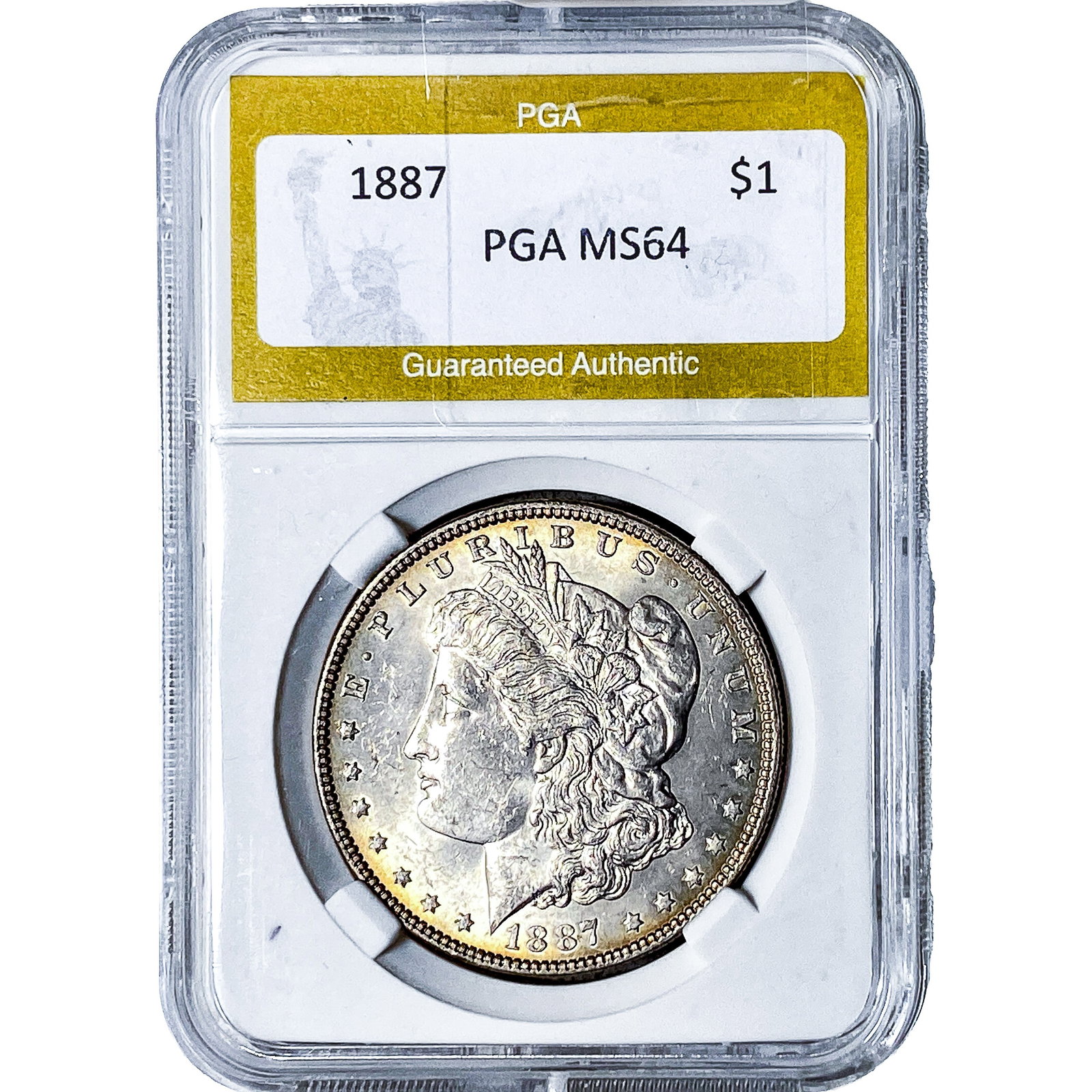 1887 Morgan Silver Dollar PGA MS64: 1887 Morgan Silver Dollar PGA MS64