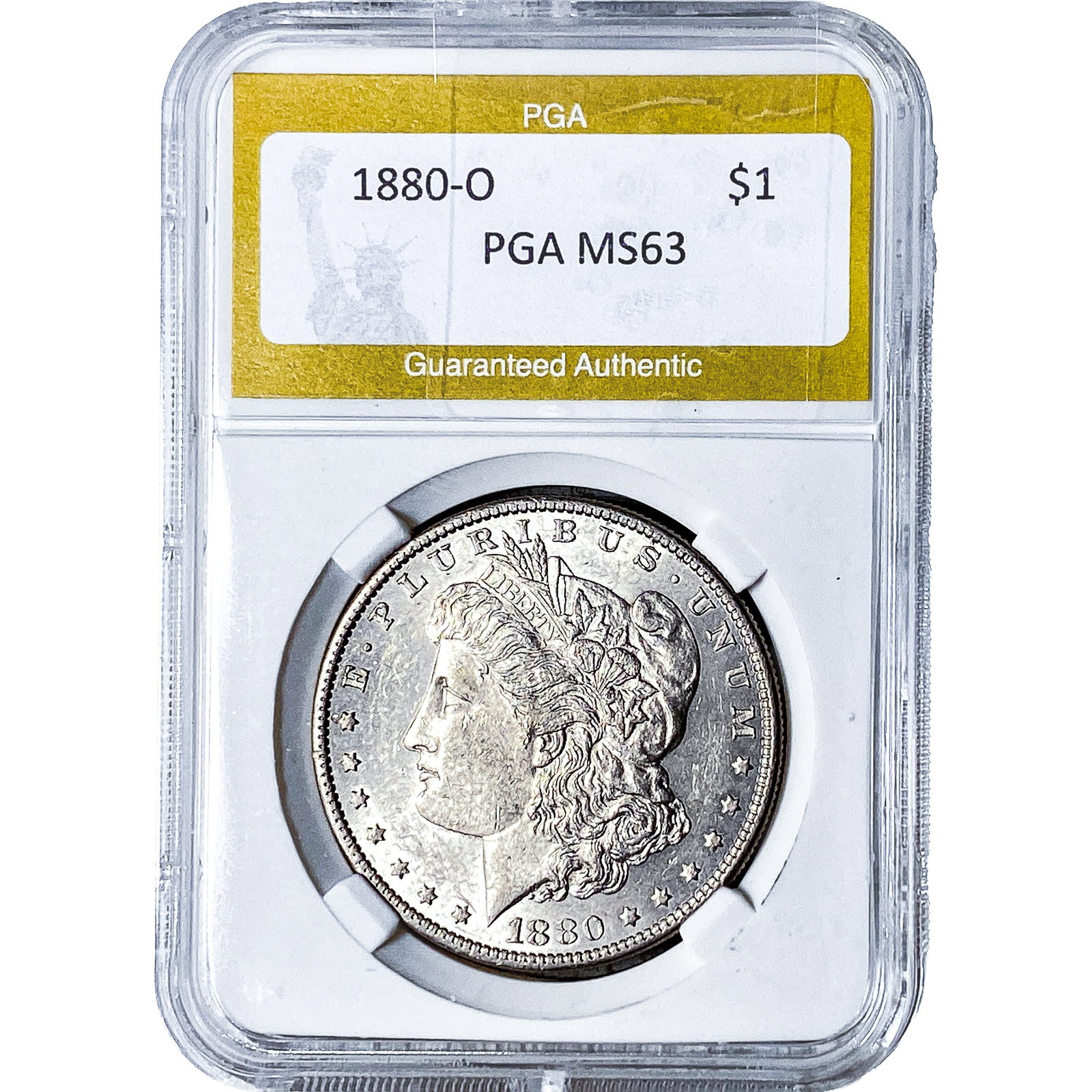 1880-O Morgan Silver Dollar PGA MS63: 1880-O Morgan Silver Dollar PGA MS63
