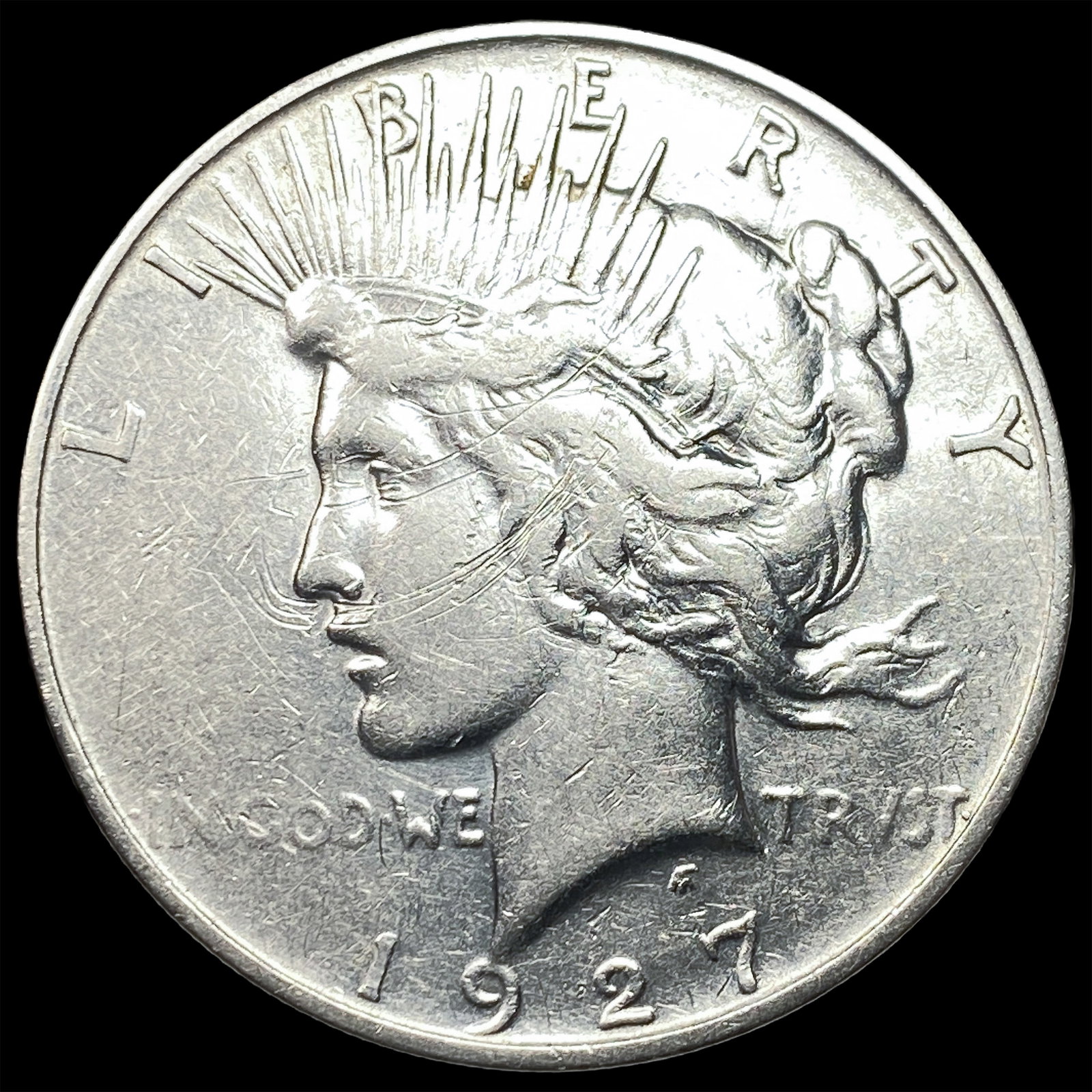 1927-D Peace Silver Dollar NEARLY UNCIRCULATED: 1927-D Peace Silver Dollar NEARLY UNCIRCULATED