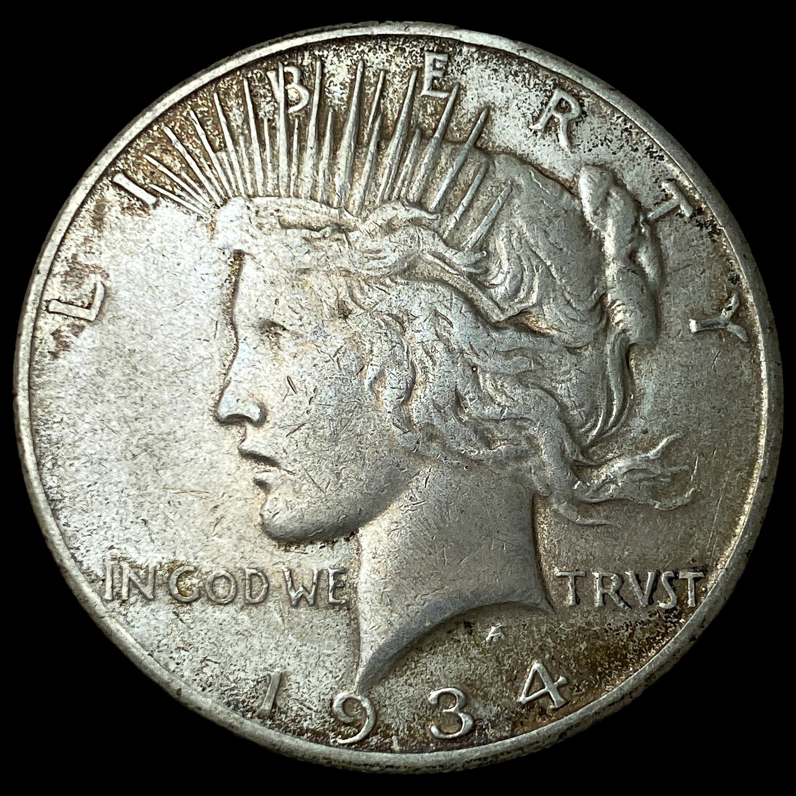 1934-S Silver Peace Dollar NEARLY UNCIRCULATED: 1934-S Silver Peace Dollar NEARLY UNCIRCULATED