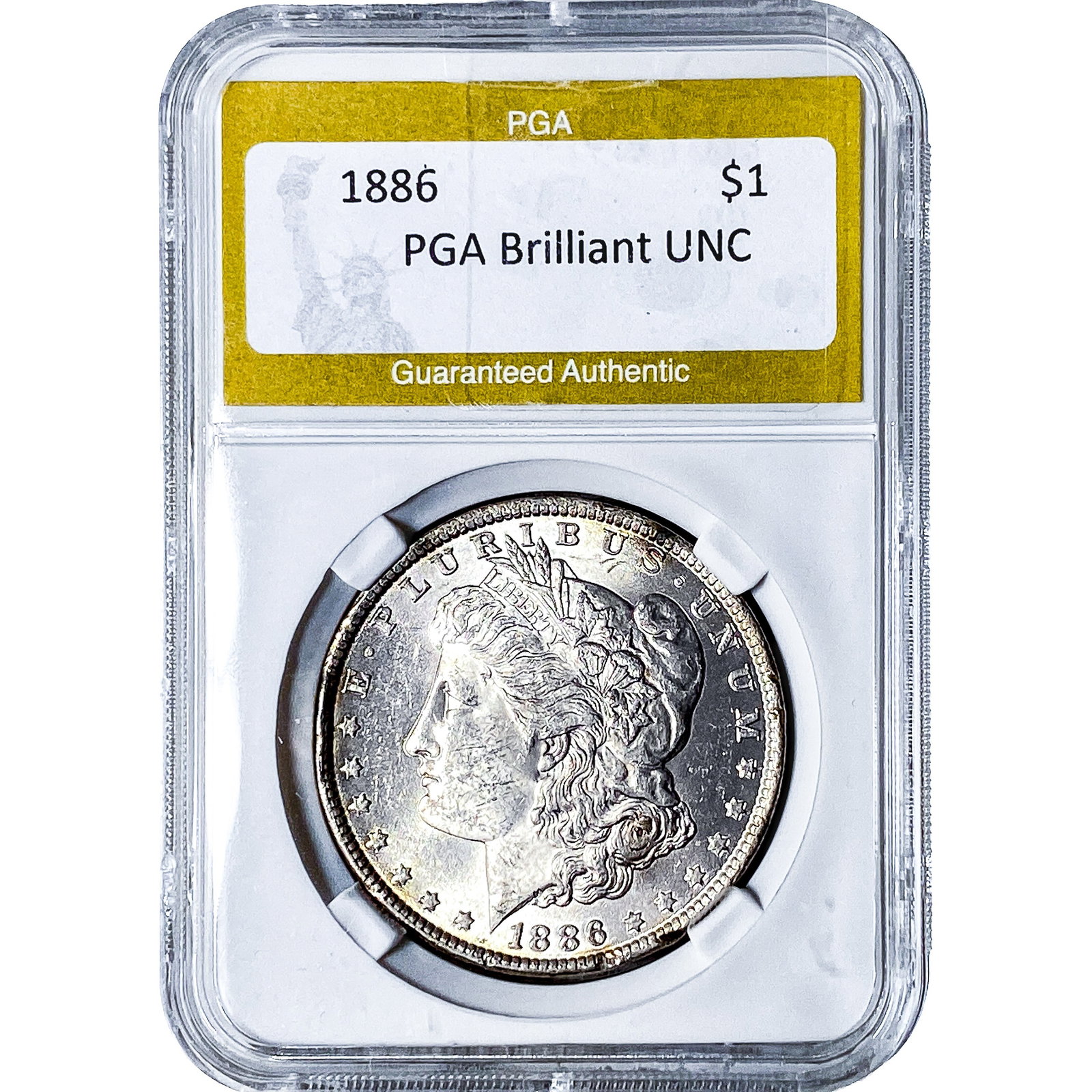 1886 Morgan Silver Dollar PGA BU: 1886 Morgan Silver Dollar PGA BU