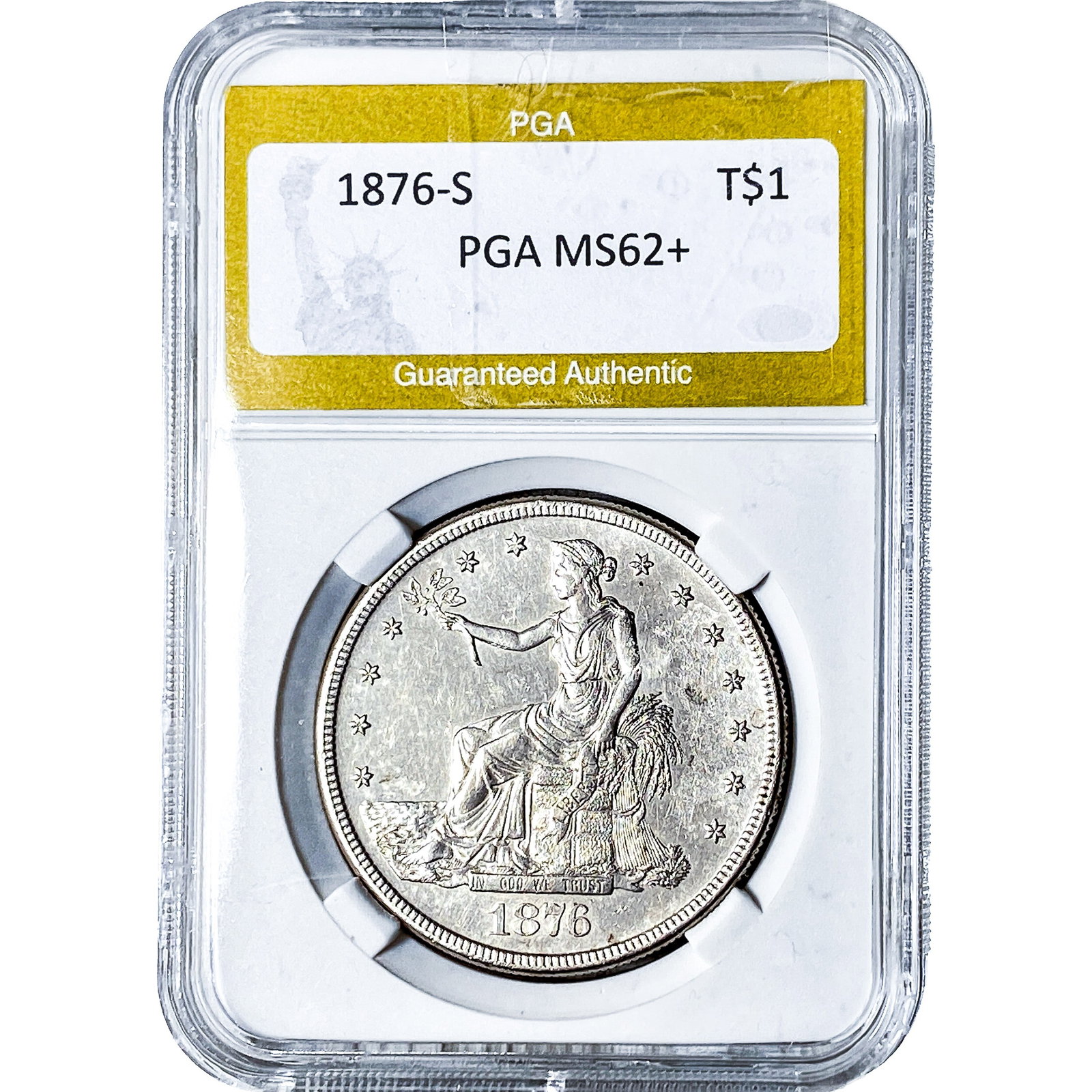 1876-S Silver Trade Dollar PGA MS62+ (1 of 2)
