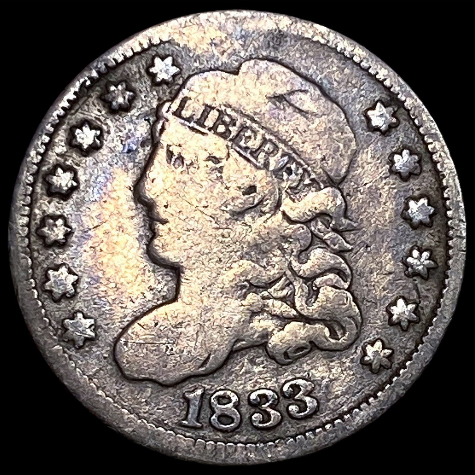 1833 Capped Bust Half Dime LIGHTLY CIRCULATED (1 of 2)