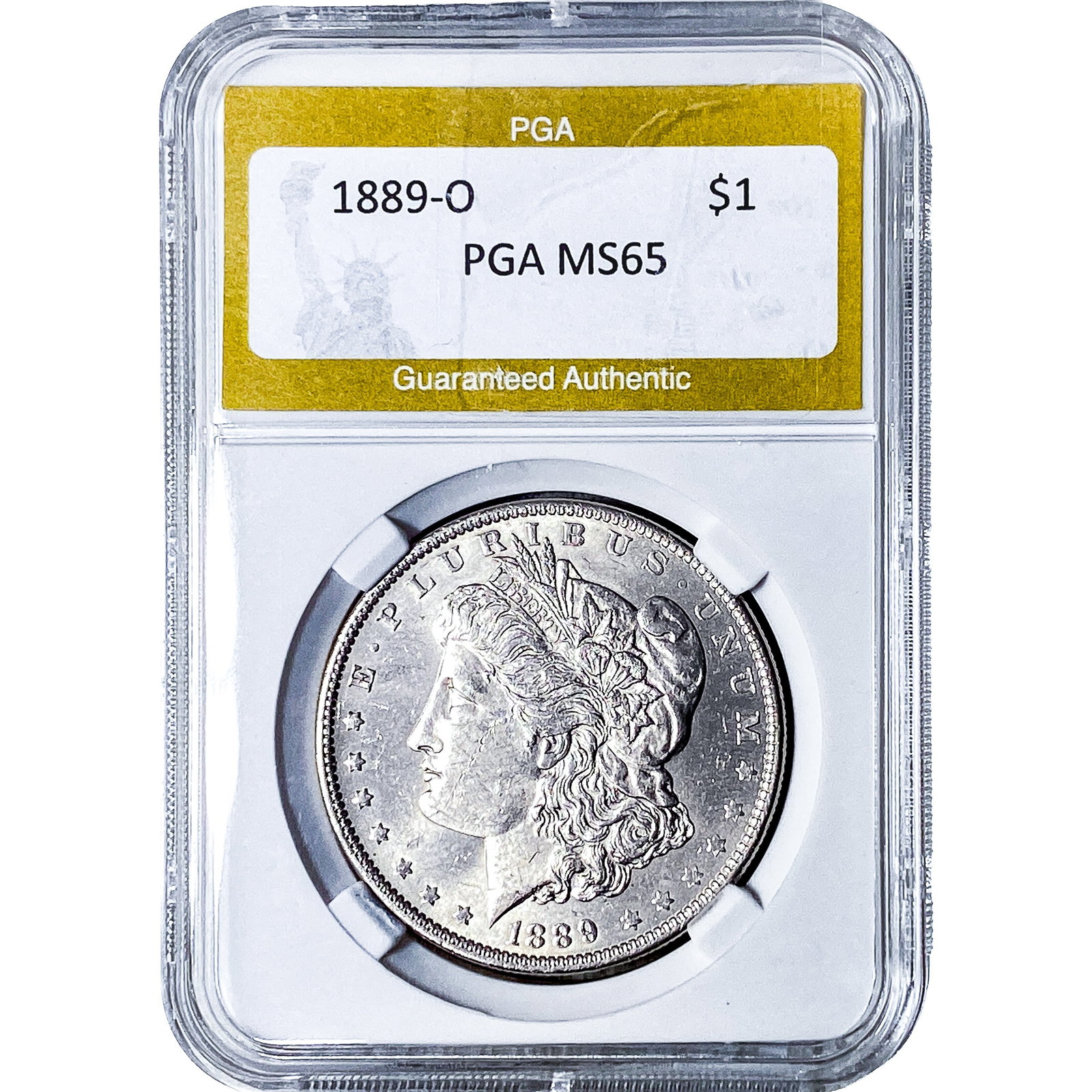 1889-O Morgan Silver Dollar PGA MS65: 1889-O Morgan Silver Dollar PGA MS65