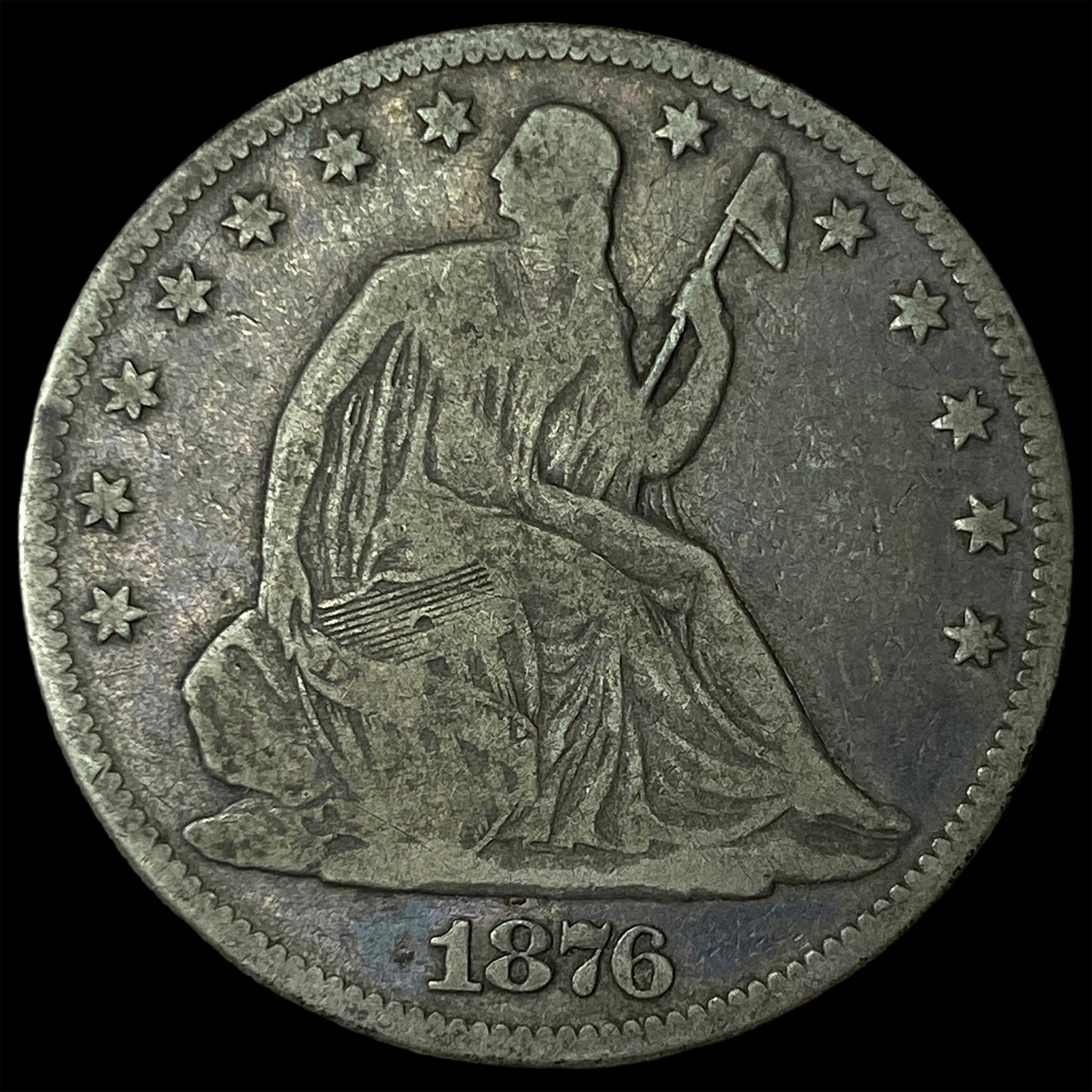 1876 Seated Liberty Half Dollar LIGHTLY CIRCULATED: 1876 Seated Liberty Half Dollar LIGHTLY CIRCULATED
