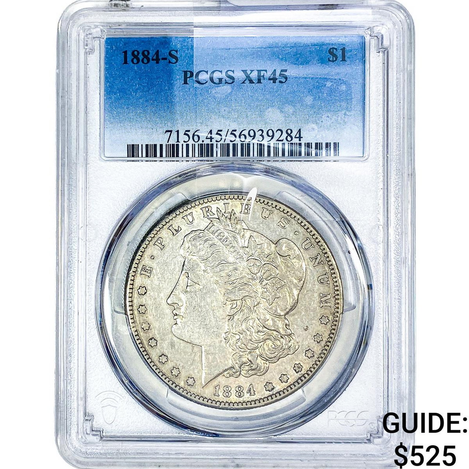 1884-S Morgan Silver Dollar PCGS XF45: 1884-S Morgan Silver Dollar PCGS XF45
