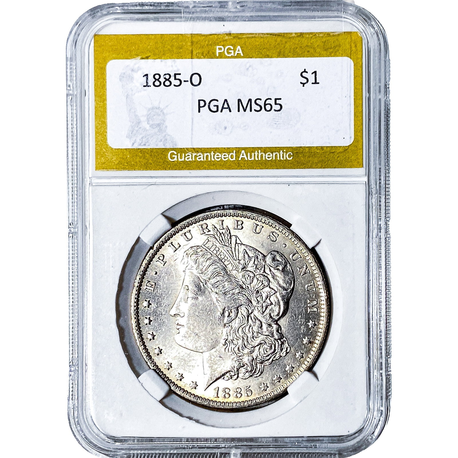 1885-O Morgan Silver Dollar PGA MS65: 1885-O Morgan Silver Dollar PGA MS65