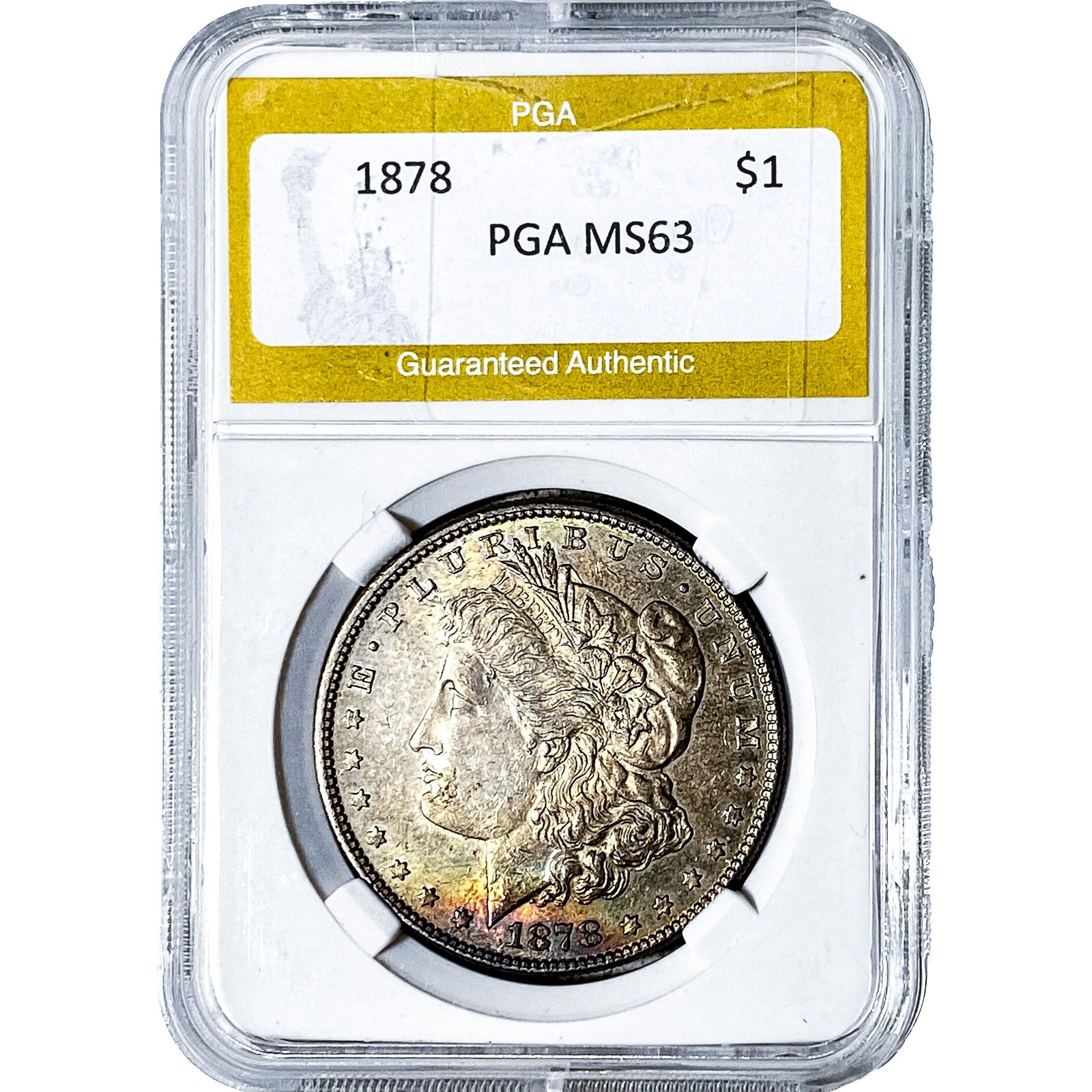 1878 Morgan Silver Dollar PGA MS63: 1878 Morgan Silver Dollar PGA MS63