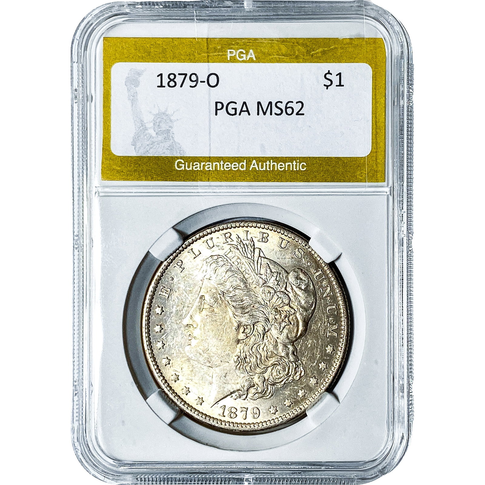 1879-O Morgan Silver Dollar PGA MS62: 1879-O Morgan Silver Dollar PGA MS62