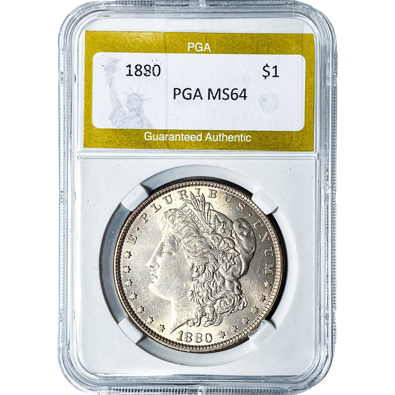 1880 Morgan Silver Dollar PGA MS64: 1880 Morgan Silver Dollar PGA MS64