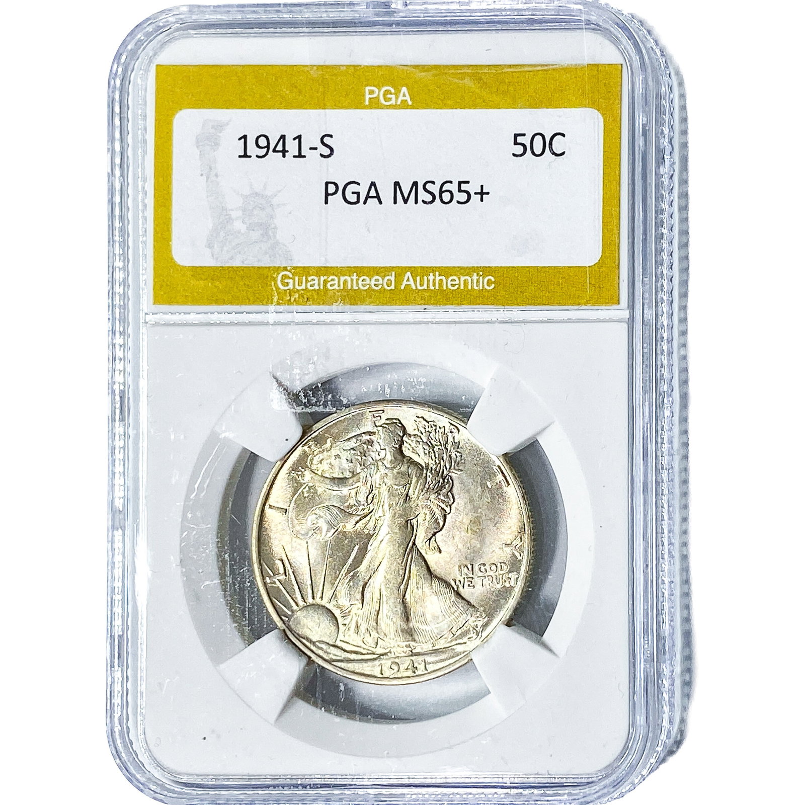 1941-S Walking Liberty Half Dollar PGA MS65+: 1941-S Walking Liberty Half Dollar PGA MS65+