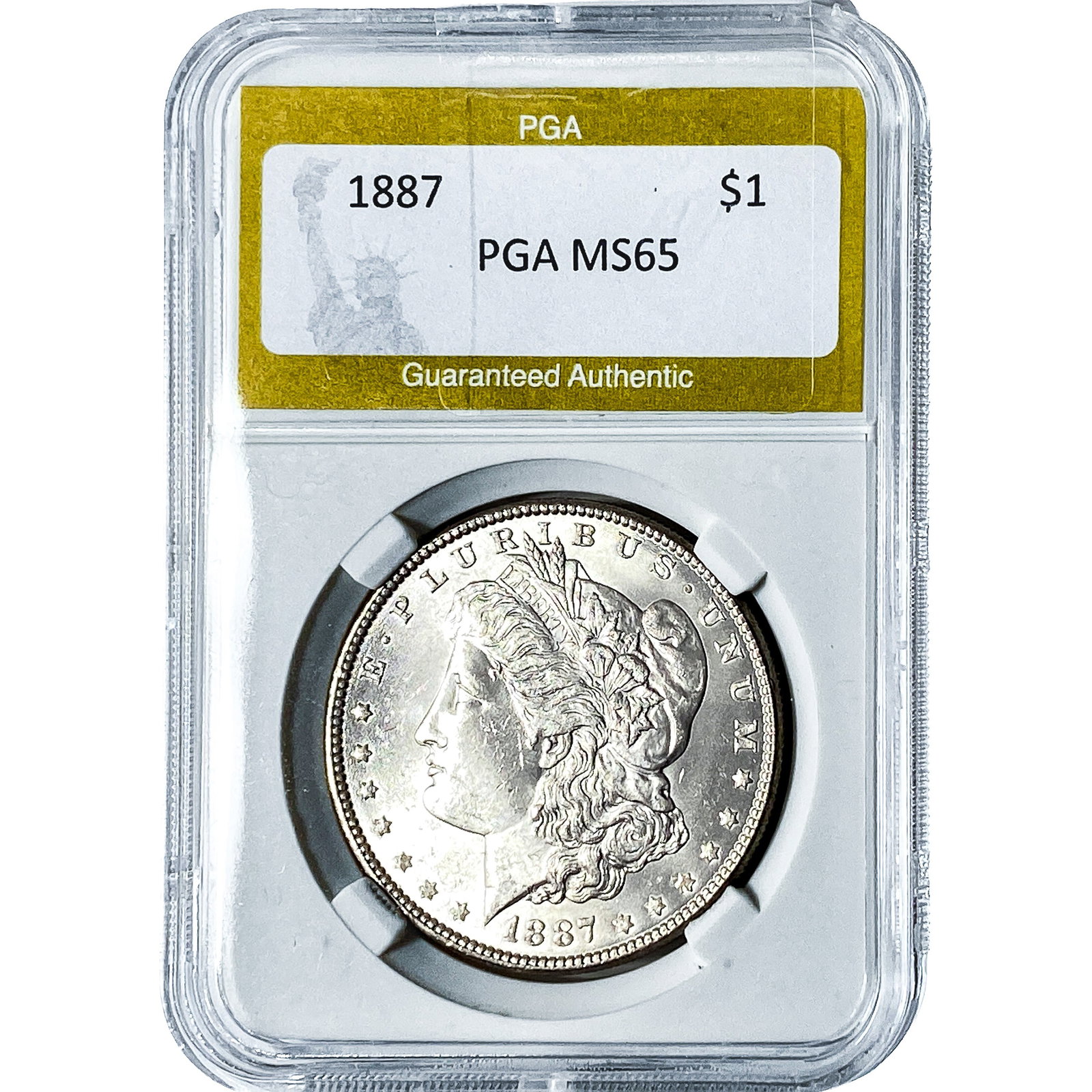 1887 Morgan Silver Dollar PGA MS65: 1887 Morgan Silver Dollar PGA MS65