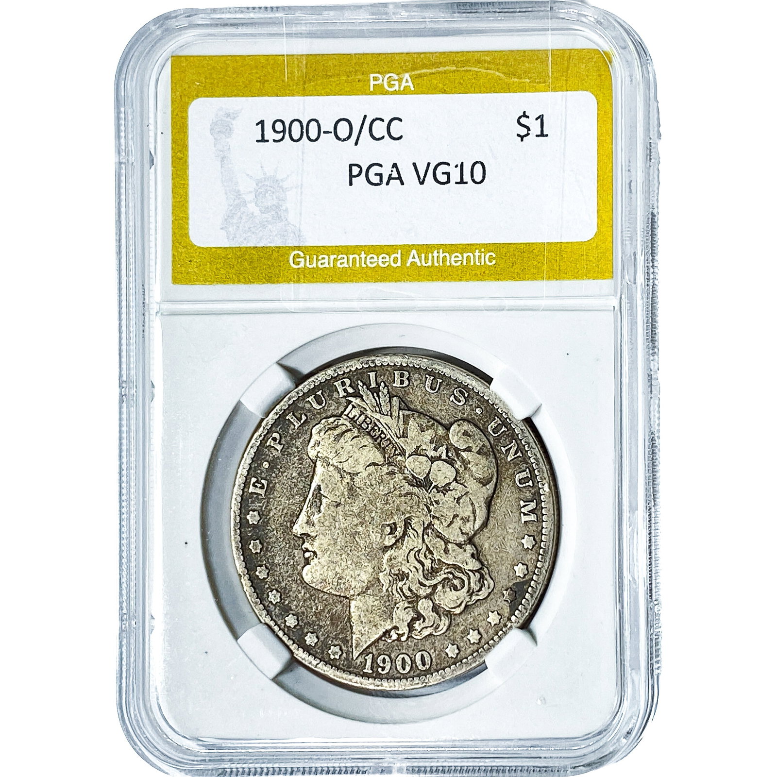 1900-O/CC Morgan Silver Dollar PGA VG10: 1900-O/CC Morgan Silver Dollar PGA VG10
