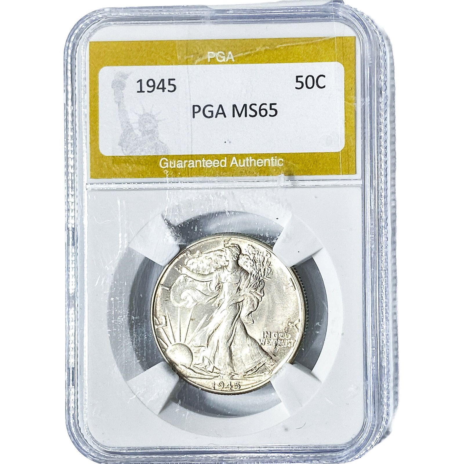 1945 Walking Liberty Half Dollar PGA MS65: 1945 Walking Liberty Half Dollar PGA MS65