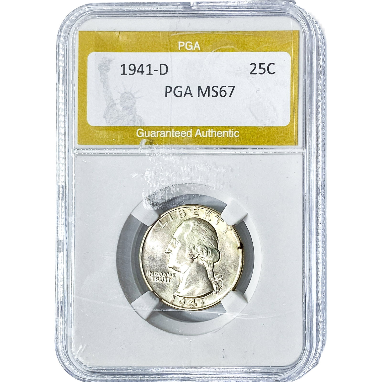 1941-D Washington Silver Quarter PGA MS67: 1941-D Washington Silver Quarter PGA MS67