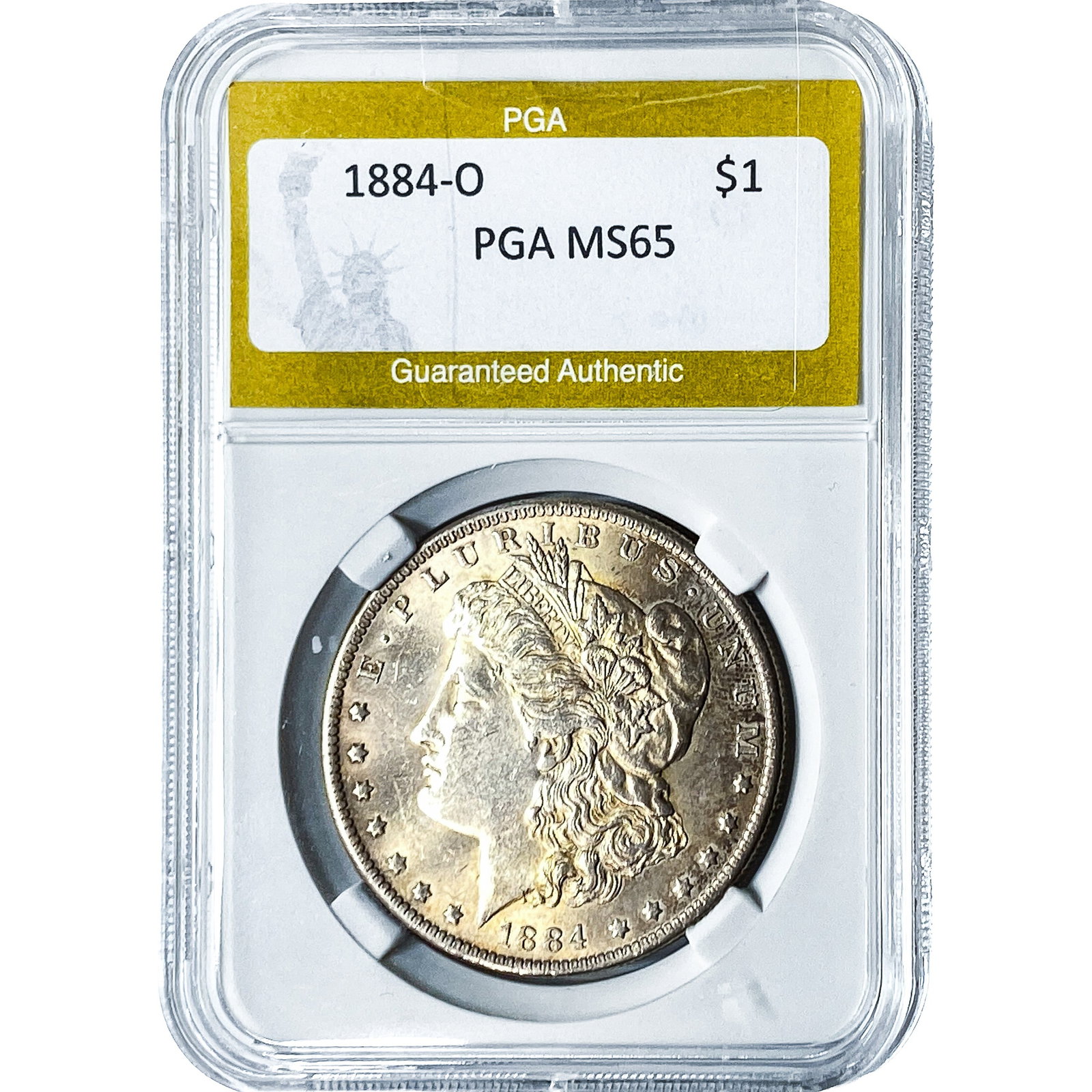 1884-O Morgan Silver Dollar PGA MS65: 1884-O Morgan Silver Dollar PGA MS65