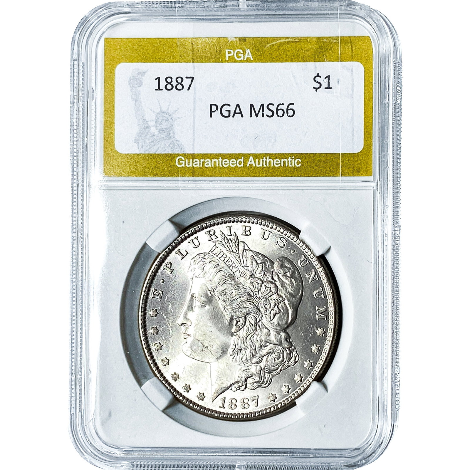 1887 Morgan Silver Dollar PGA MS66: 1887 Morgan Silver Dollar PGA MS66