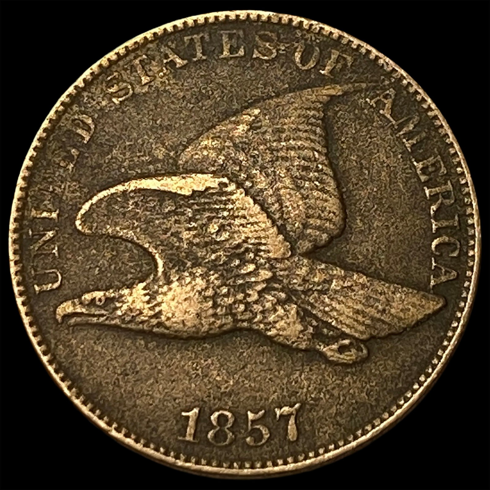 1857 Flying Eagle Cent ABOUT UNCIRCULATED: 1857 Flying Eagle Cent ABOUT UNCIRCULATED