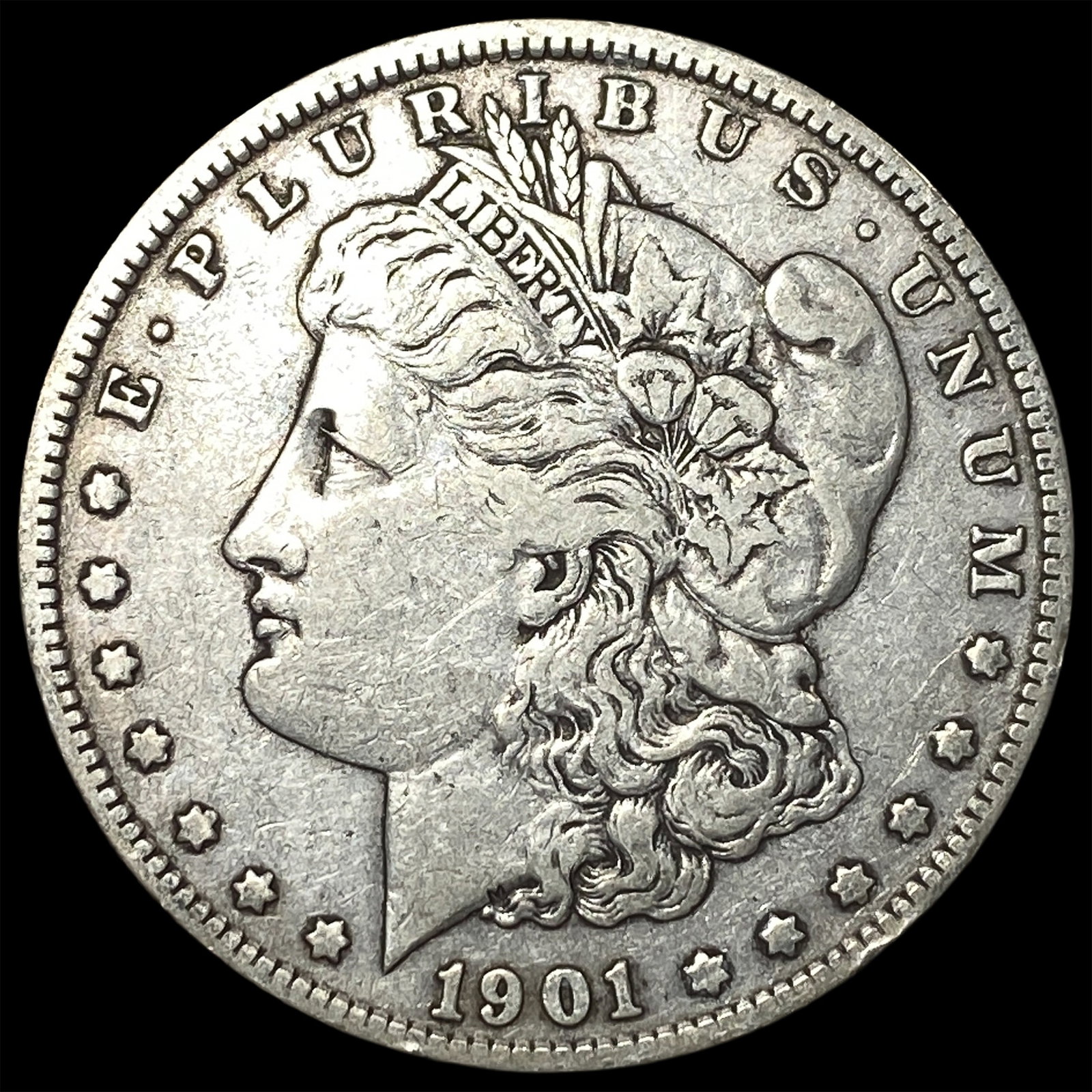 1901-S Silver Morgan Dollar NEARLY UNCIRCULATED: 1901-S Silver Morgan Dollar NEARLY UNCIRCULATED