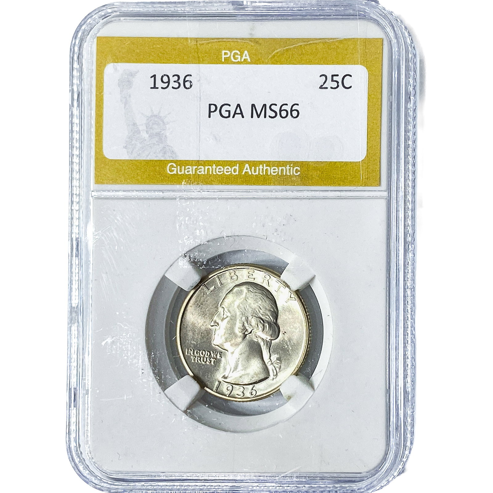 1936 Washington Silver Quarter PGA MS66: 1936 Washington Silver Quarter PGA MS66