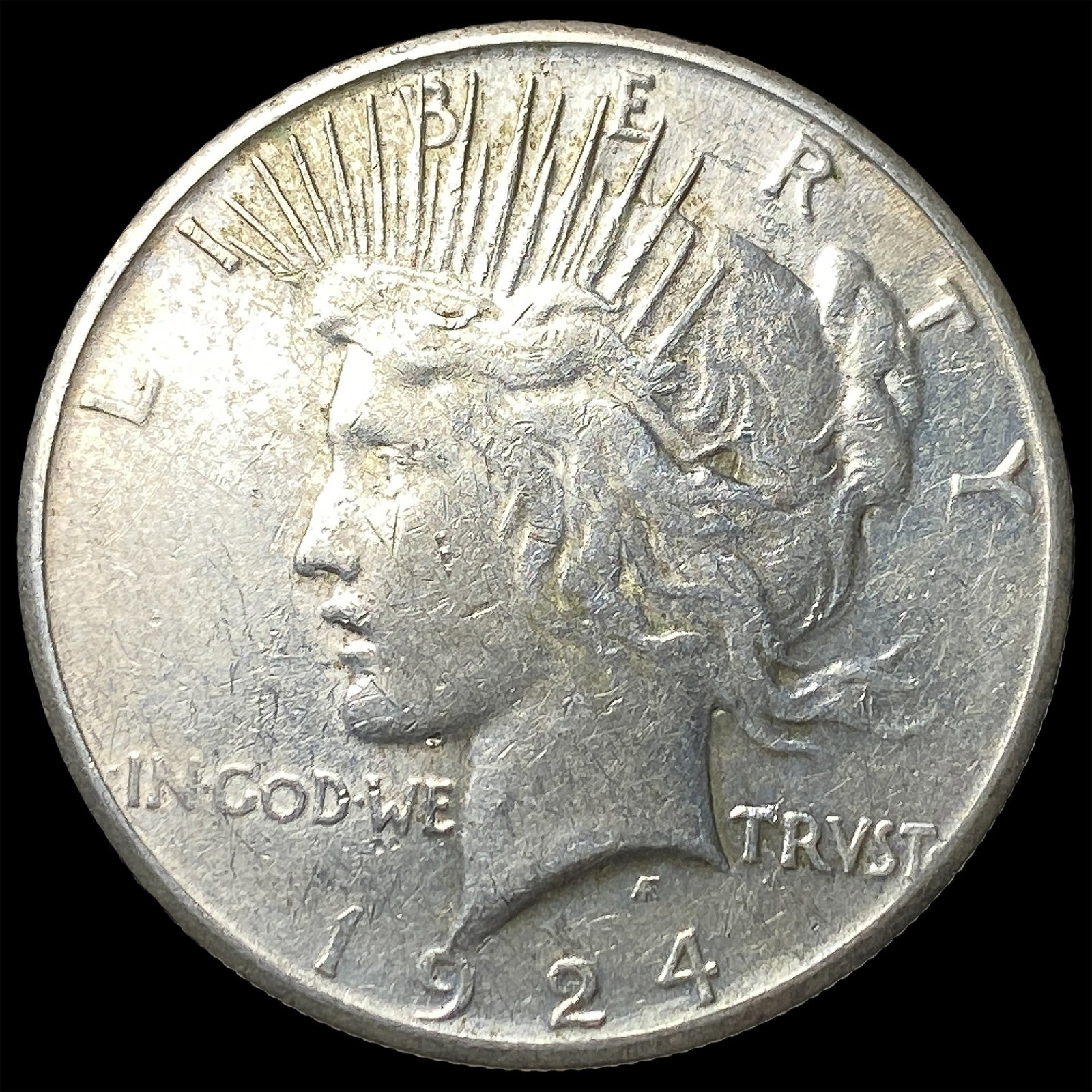 1924-S Silver Peace Dollar CLOSELY UNCIRCULATED: 1924-S Silver Peace Dollar CLOSELY UNCIRCULATED