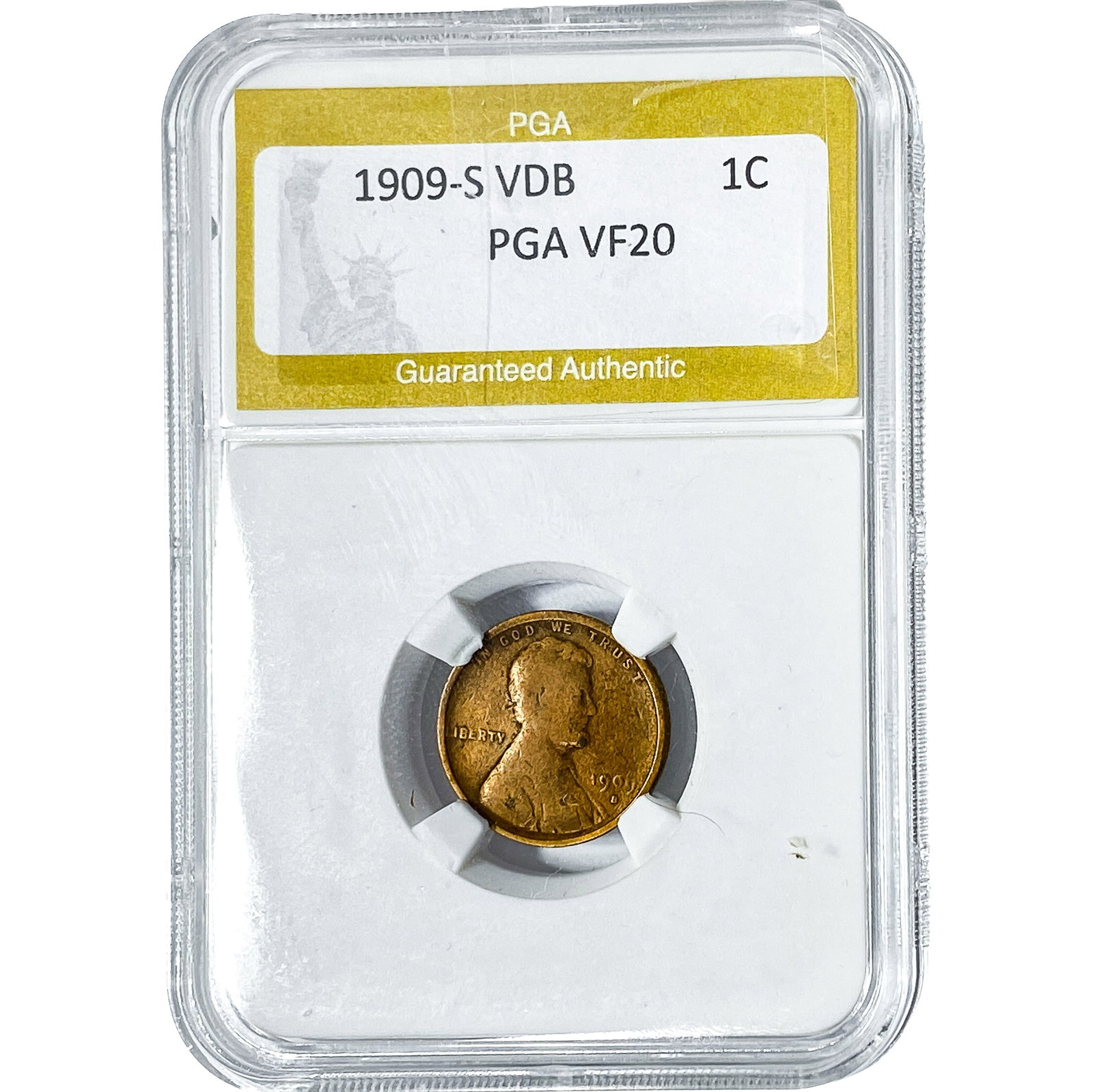1909-S VDB Wheat Cent PGA VF20 (1 of 2)