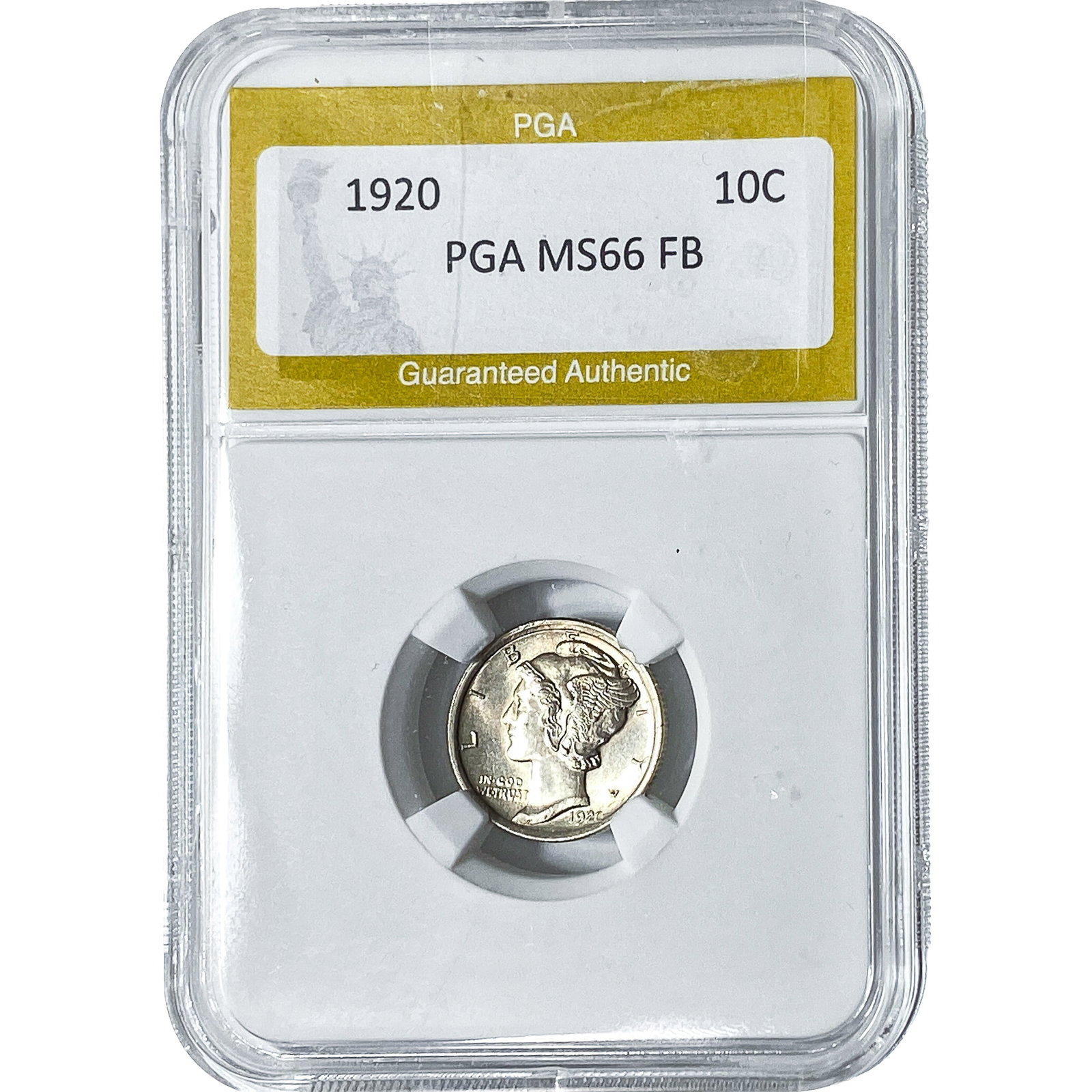 1920 Mercury Silver Dime PGA MS66 FB (1 of 2)