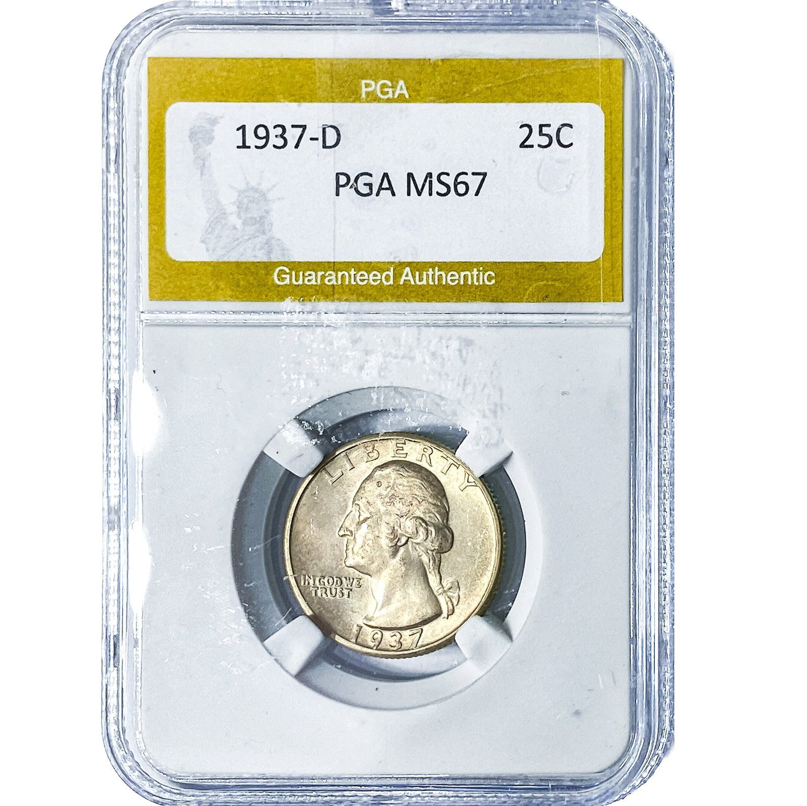 1937-D Washington Silver Quarter PGA MS67: 1937-D Washington Silver Quarter PGA MS67