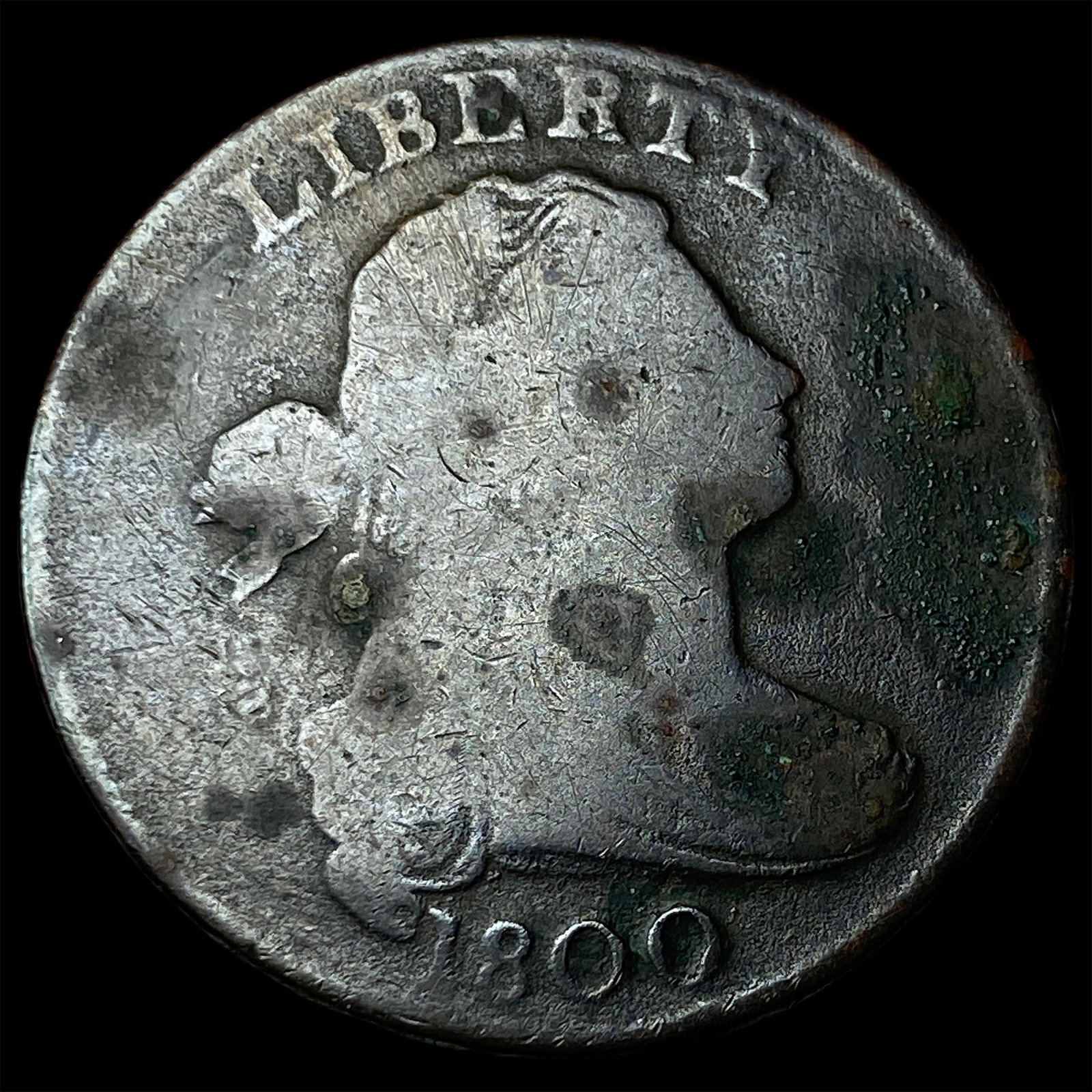 1800 Draped Bust Large Cent NICELY CIRCULATED: 1800 Draped Bust Large Cent NICELY CIRCULATED