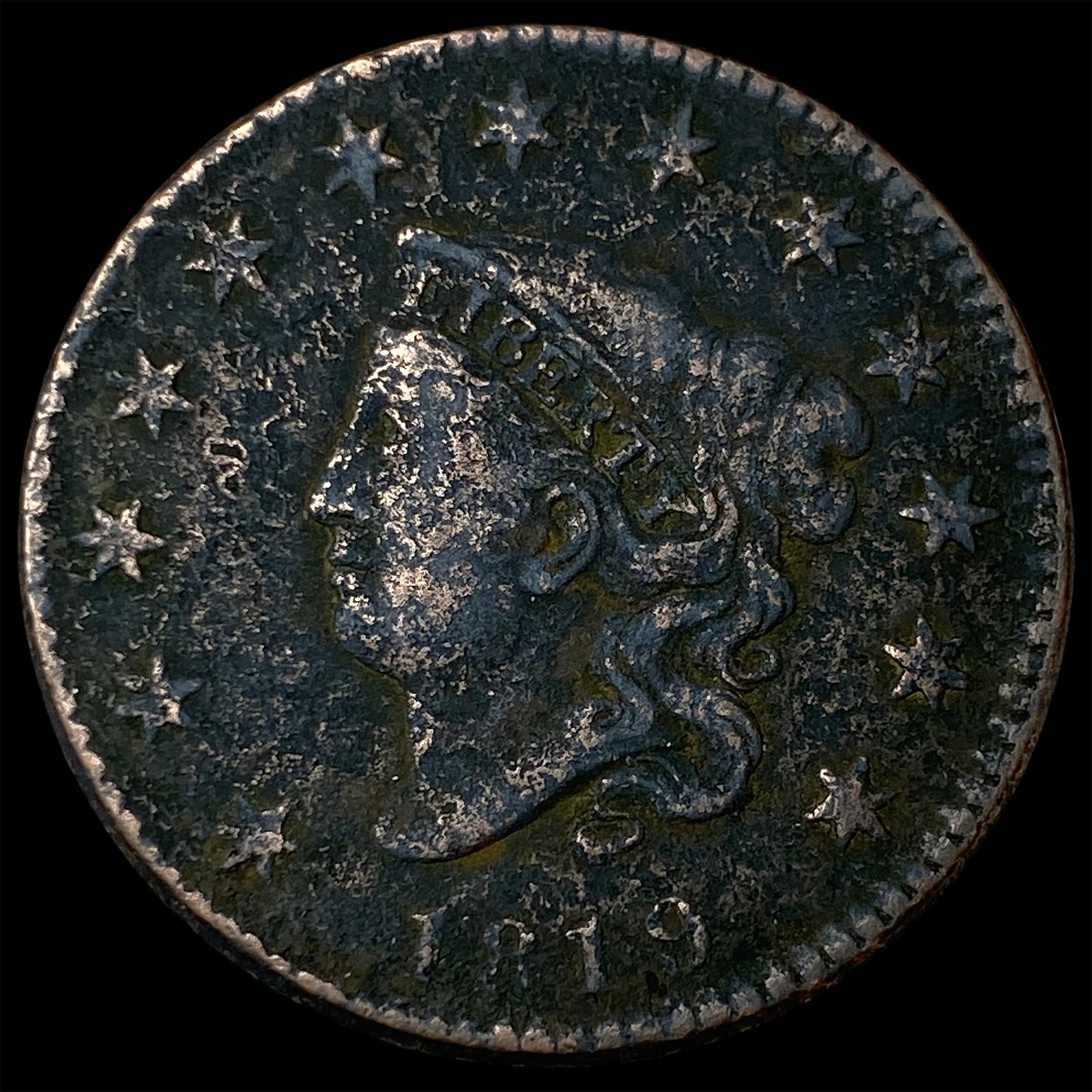 1819 Coronet Head Large Cent NICELY CIRCULATED (1 of 2)