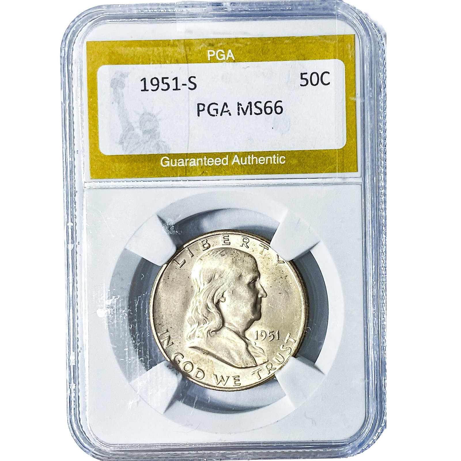 1951-S Franklin Half Dollar PGA MS66 (1 of 2)