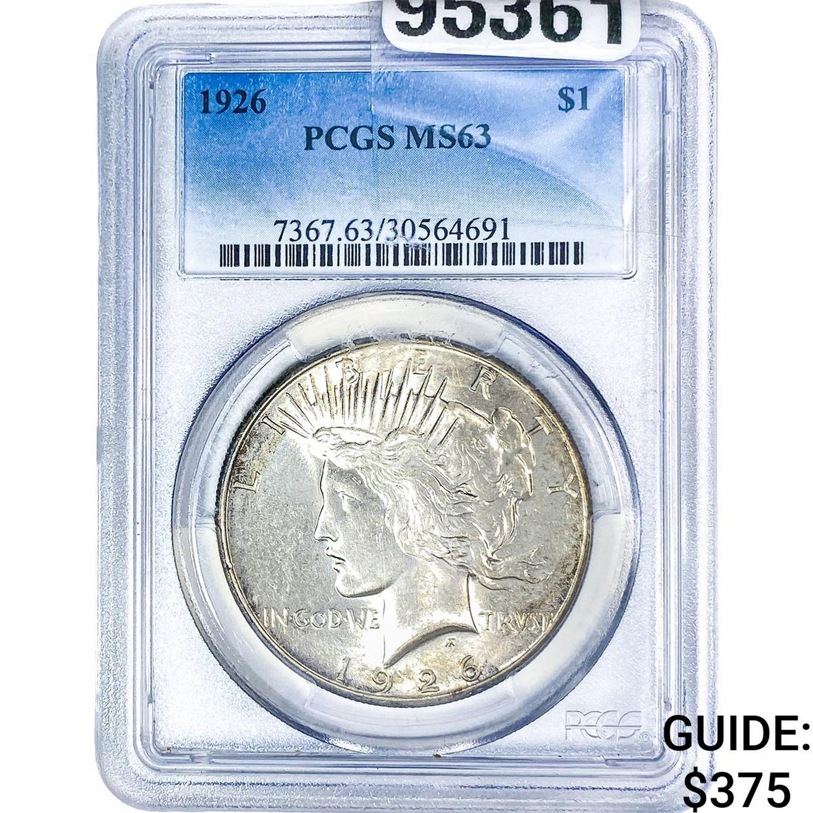 1926 Silver Peace Dollar PCGS MS63 (1 of 2)