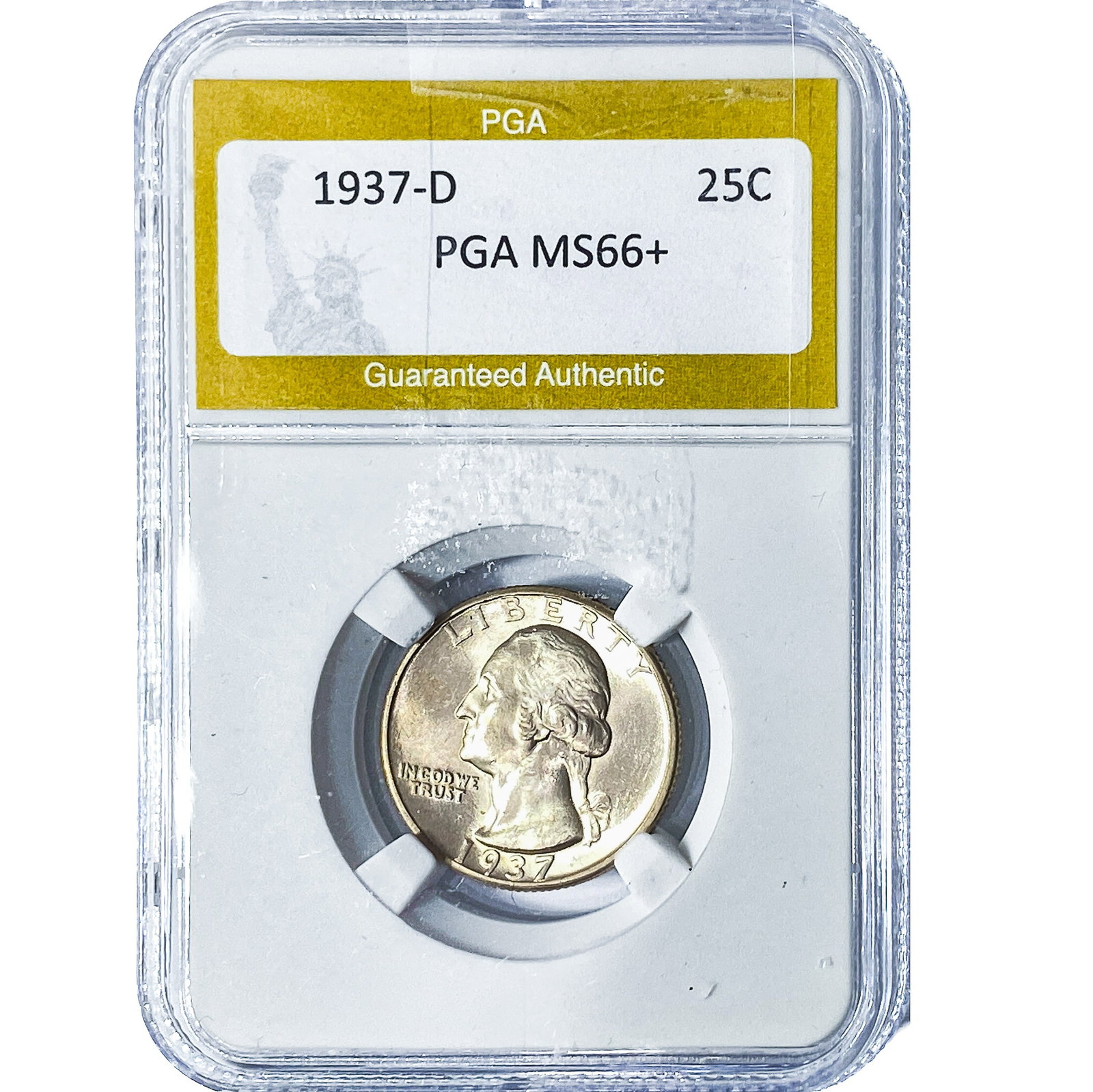 1937-D Washington Silver Quarter PGA MS66+: 1937-D Washington Silver Quarter PGA MS66+