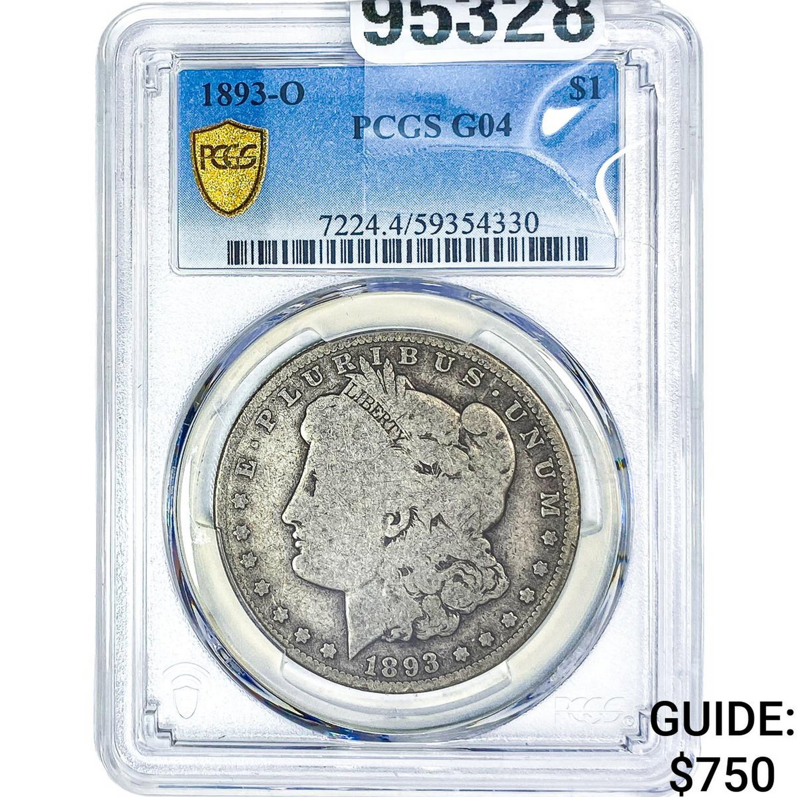 1893-O Morgan Silver Dollar PCGS G04: 1893-O Morgan Silver Dollar PCGS G04