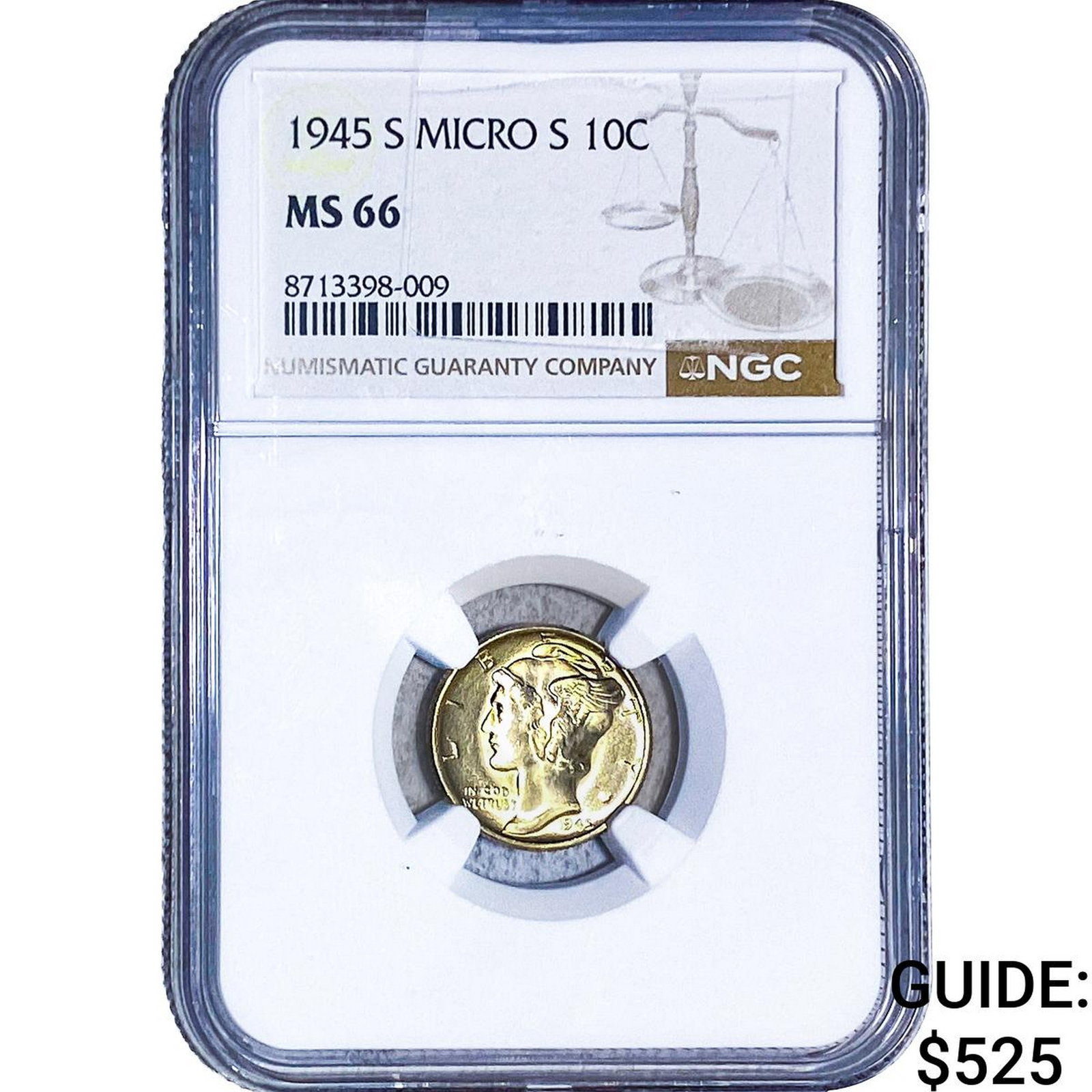 1945-S Mercury Silver Dime NGC MS66 Micro S (1 of 2)