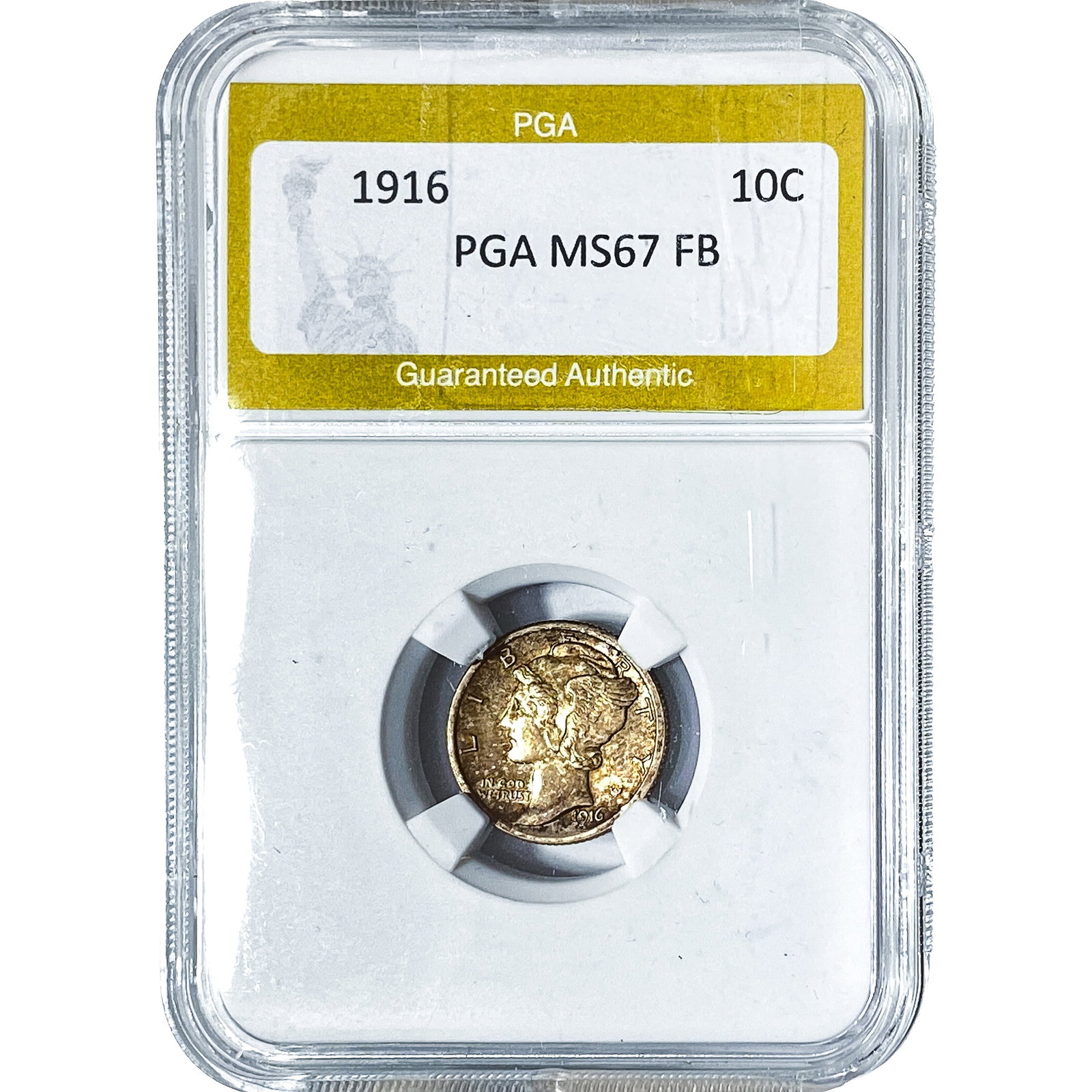 1916 Mercury Silver Dime PGA MS67 FB (1 of 2)