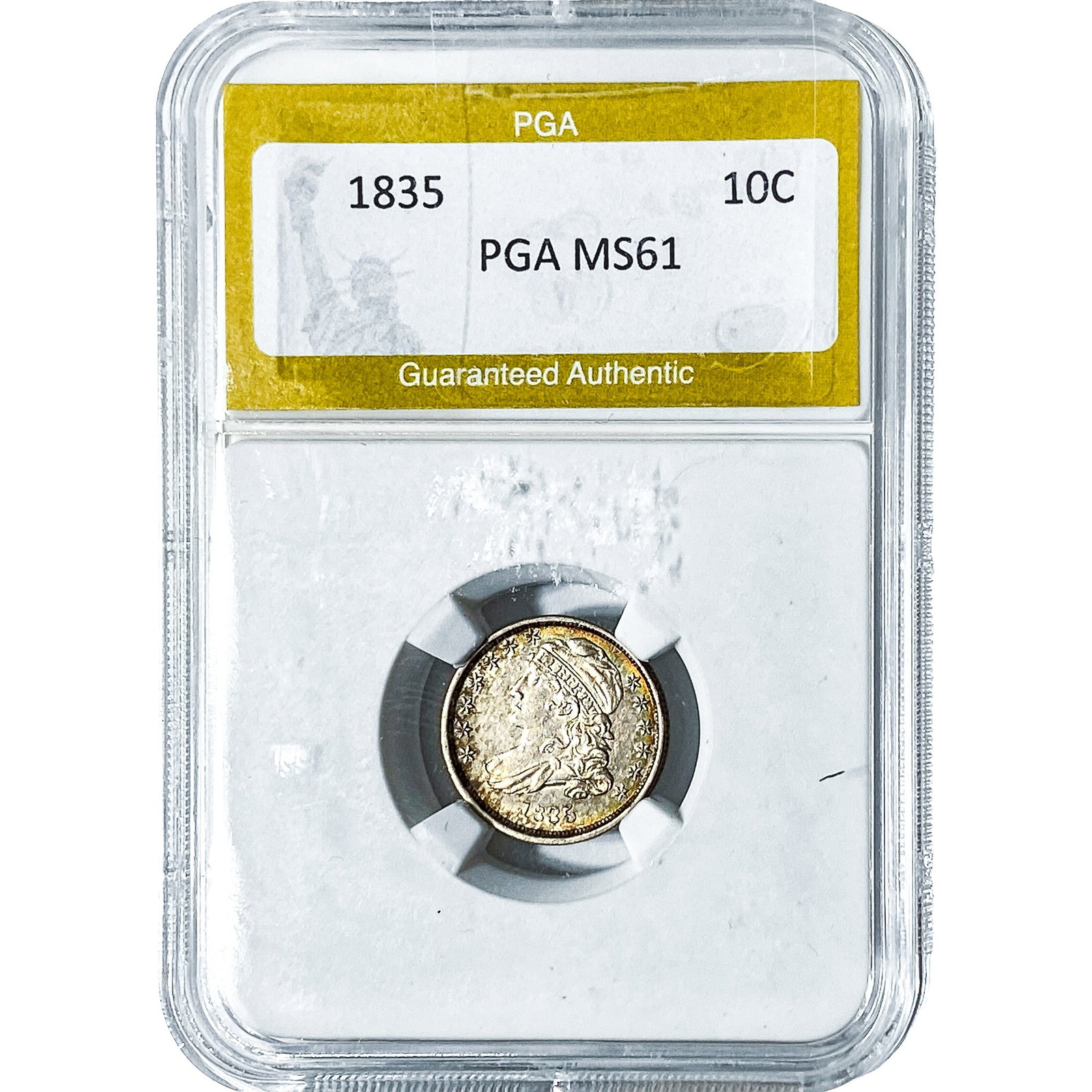 1835 Capped Bust Dime PGA MS61 (1 of 2)