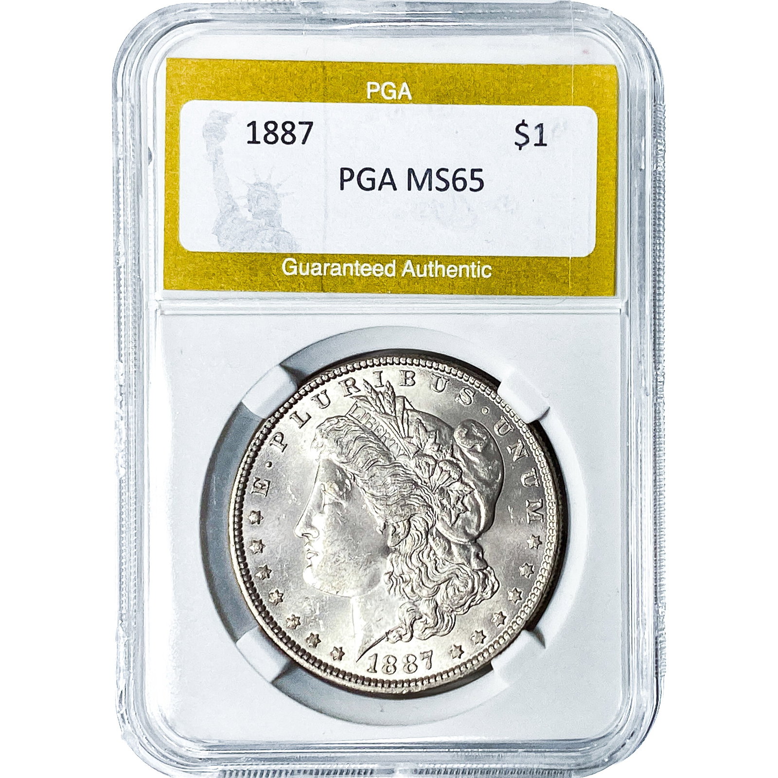 1887 Morgan Silver Dollar PGA MS65: 1887 Morgan Silver Dollar PGA MS65